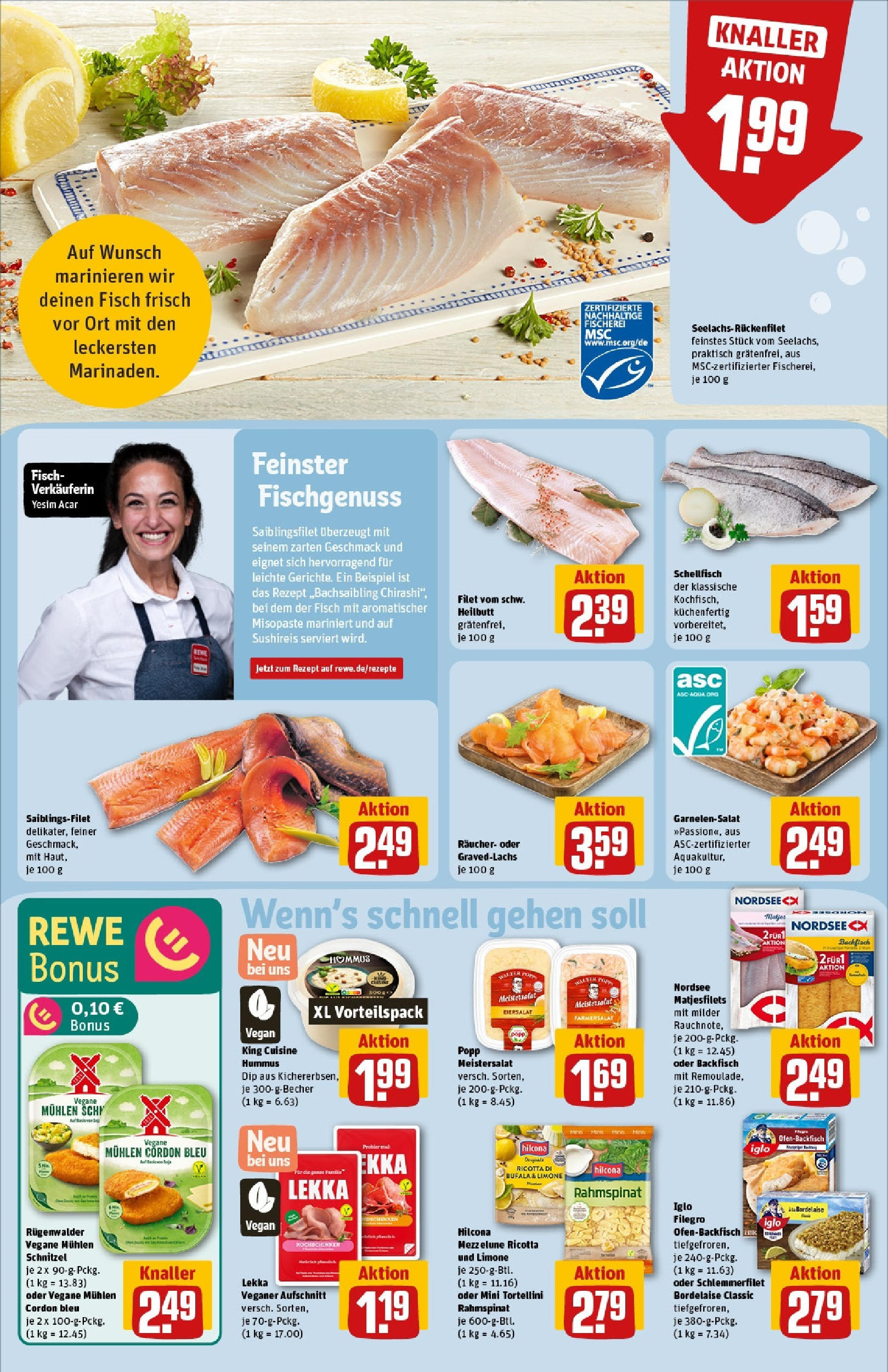 Rewe prospekt Chemnitz	 (ab 08.06.2025) zum Blättern » Angebote | Seite: 14 | Produkte: Iglo, Schnitzel, Fisch, Pasta