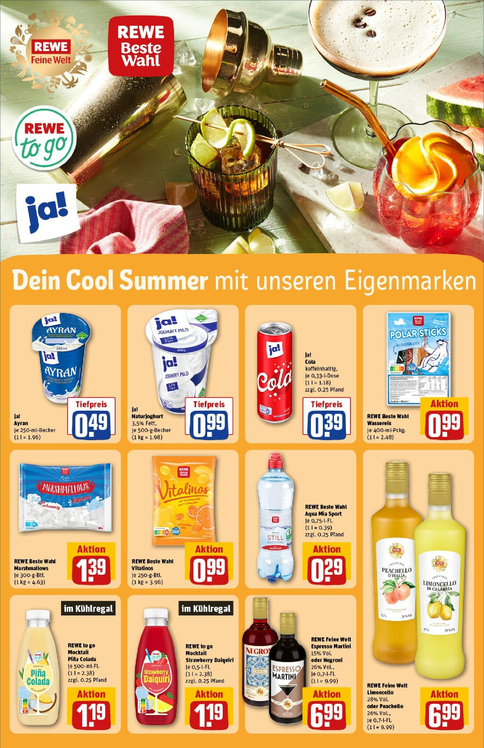 Rewe prospekt Chemnitz	 (ab 08.06.2025) zum Blättern » Angebote | Seite: 17 | Produkte: Martini, Cola, Joghurt, Limoncello