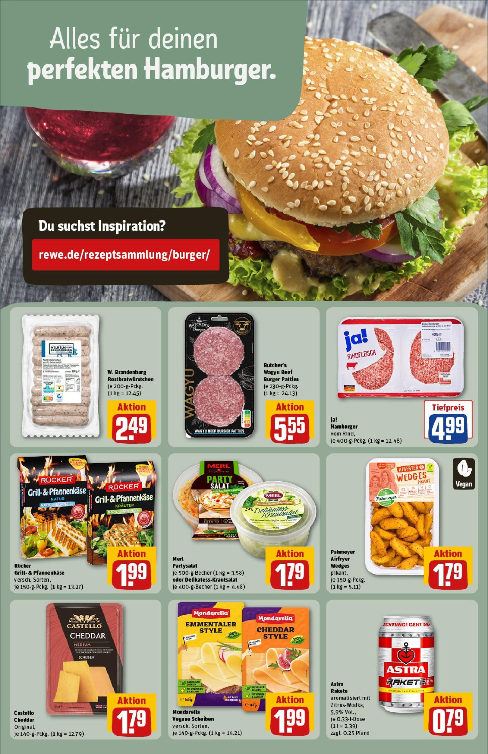 REWE Prospekt ab 08.06.2025 zum Blättern » Angebote | Seite: 20 | Produkte: Astra rakete, Astra, Rindfleisch, Salat