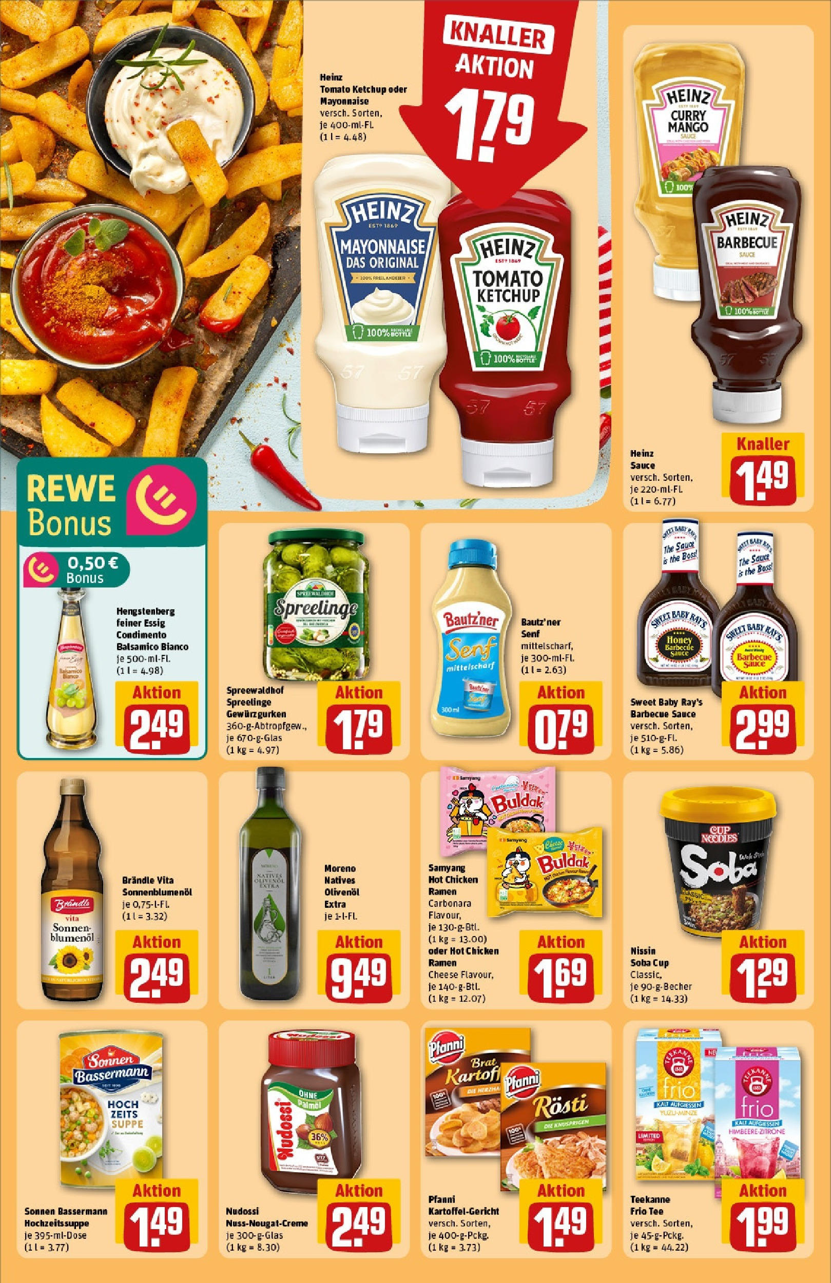 Rewe prospekt Chemnitz	 (ab 08.06.2025) zum Blättern » Angebote | Seite: 28 | Produkte: Essig, Mango, Teekanne, Gurken