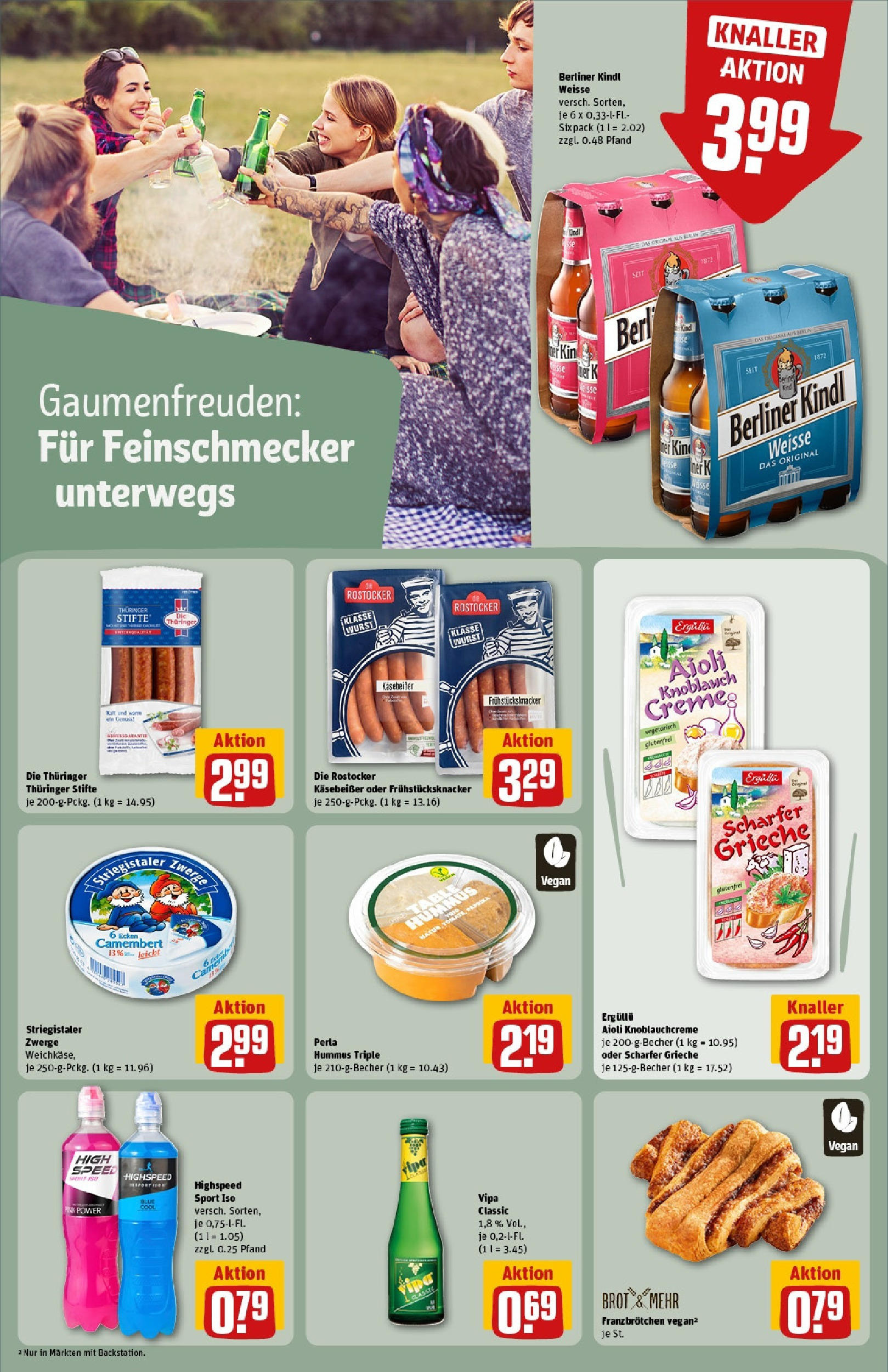 Rewe prospekt Chemnitz	 (ab 08.06.2025) zum Blättern » Angebote | Seite: 19 | Produkte: Berliner, Wurst, Knoblauch, Brot