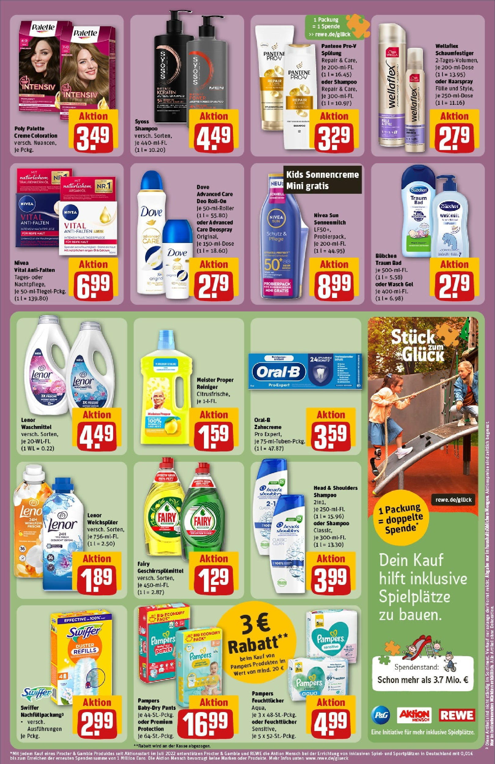 Rewe prospekt Chemnitz	 (ab 08.06.2025) zum Blättern » Angebote | Seite: 31 | Produkte: Lenor, Pampers, Creme, Deospray