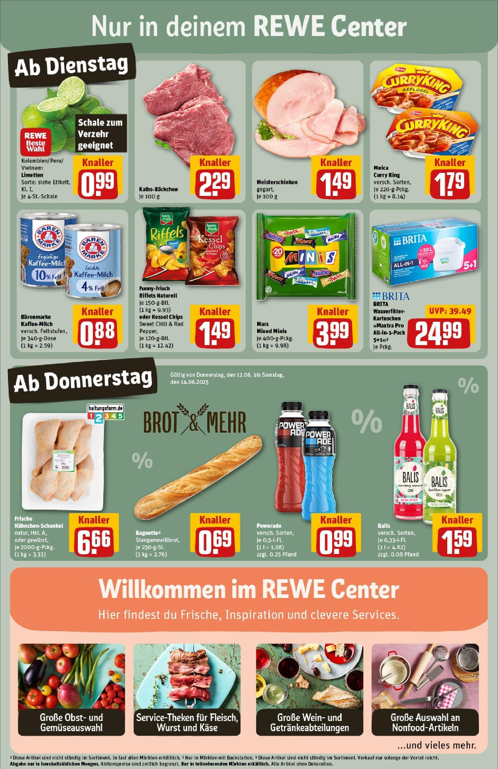 REWE Prospekt ab 08.06.2025 zum Blättern » Angebote | Seite: 3 | Produkte: Käse, Baguette, Chili, Wein