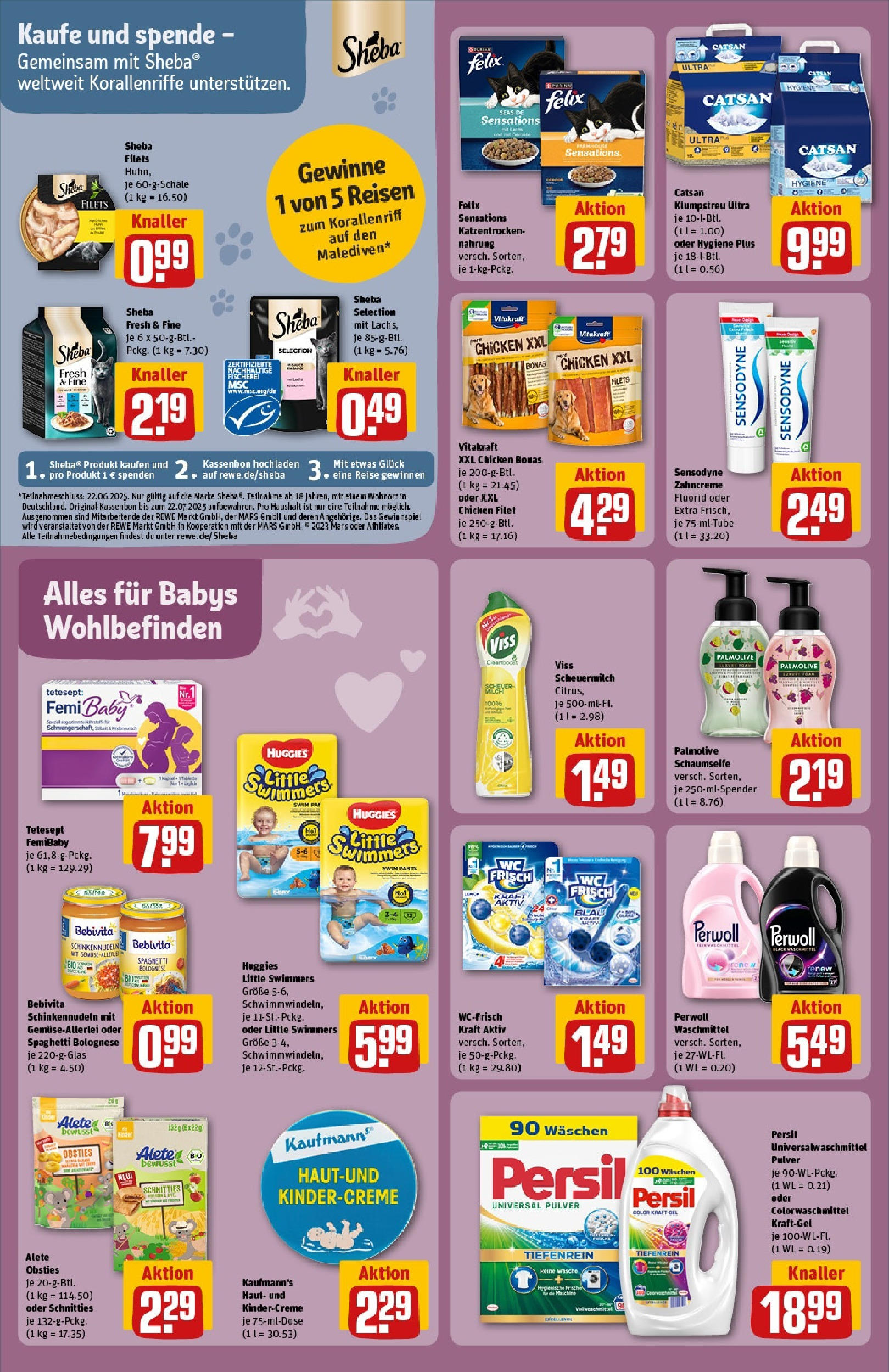 Rewe prospekt Chemnitz	 (ab 08.06.2025) zum Blättern » Angebote | Seite: 30 | Produkte: Sheba, Milch, Perwoll, Waschmittel