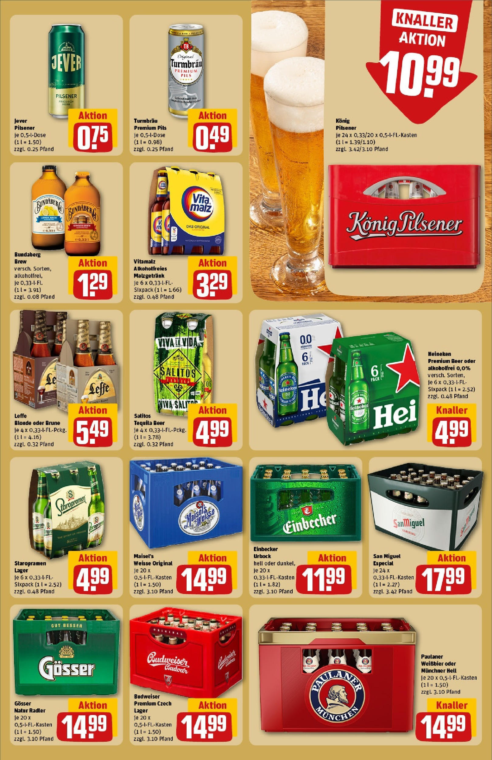 REWE Prospekt ab 08.06.2025 zum Blättern » Angebote | Seite: 17 | Produkte: Konig pilsener, Pils, Heineken, Budweiser