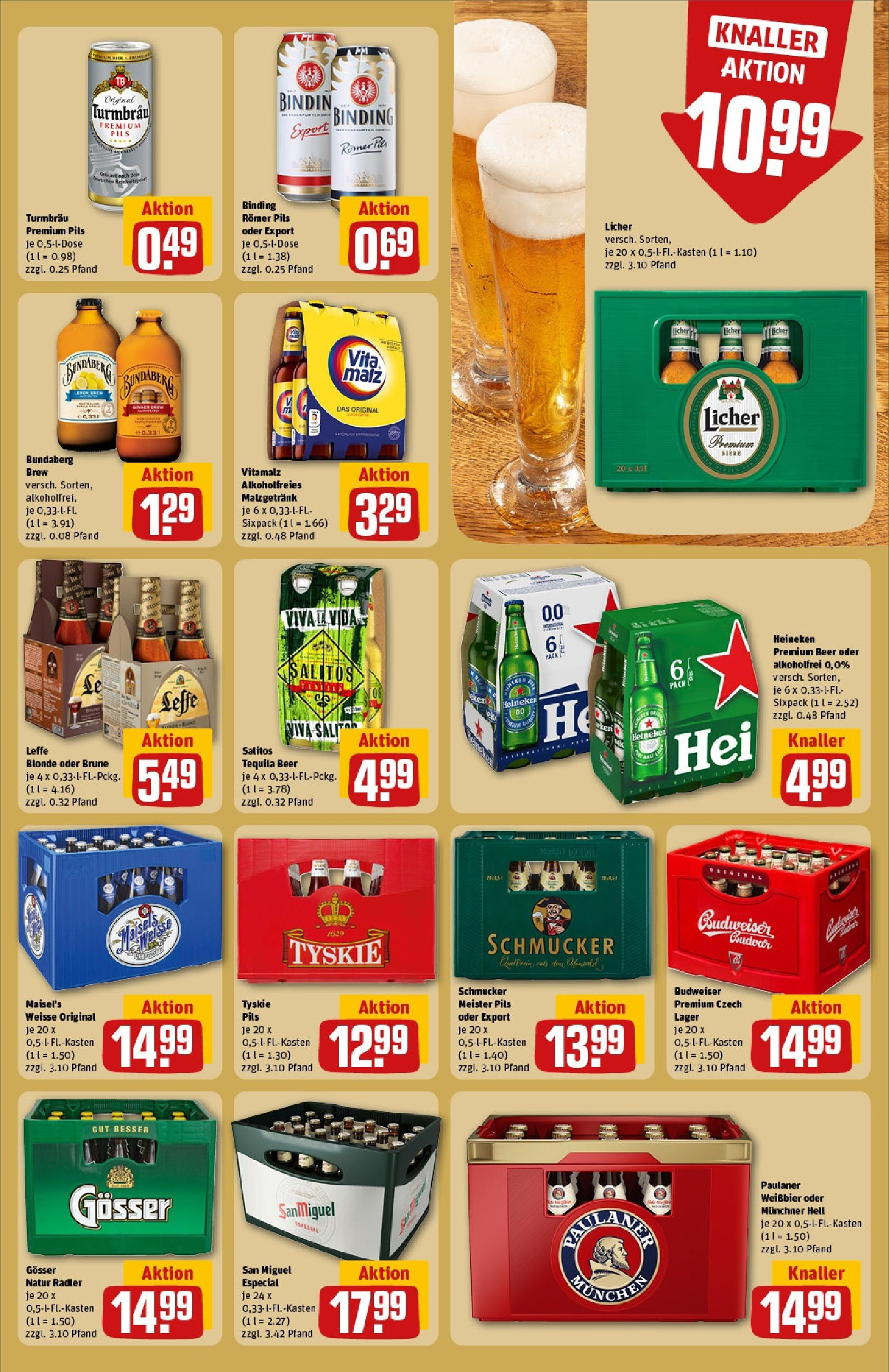REWE Prospekt ab 08.06.2025 zum Blättern » Angebote | Seite: 25 | Produkte: Tyskie, Weißbier, Heineken, Budweiser