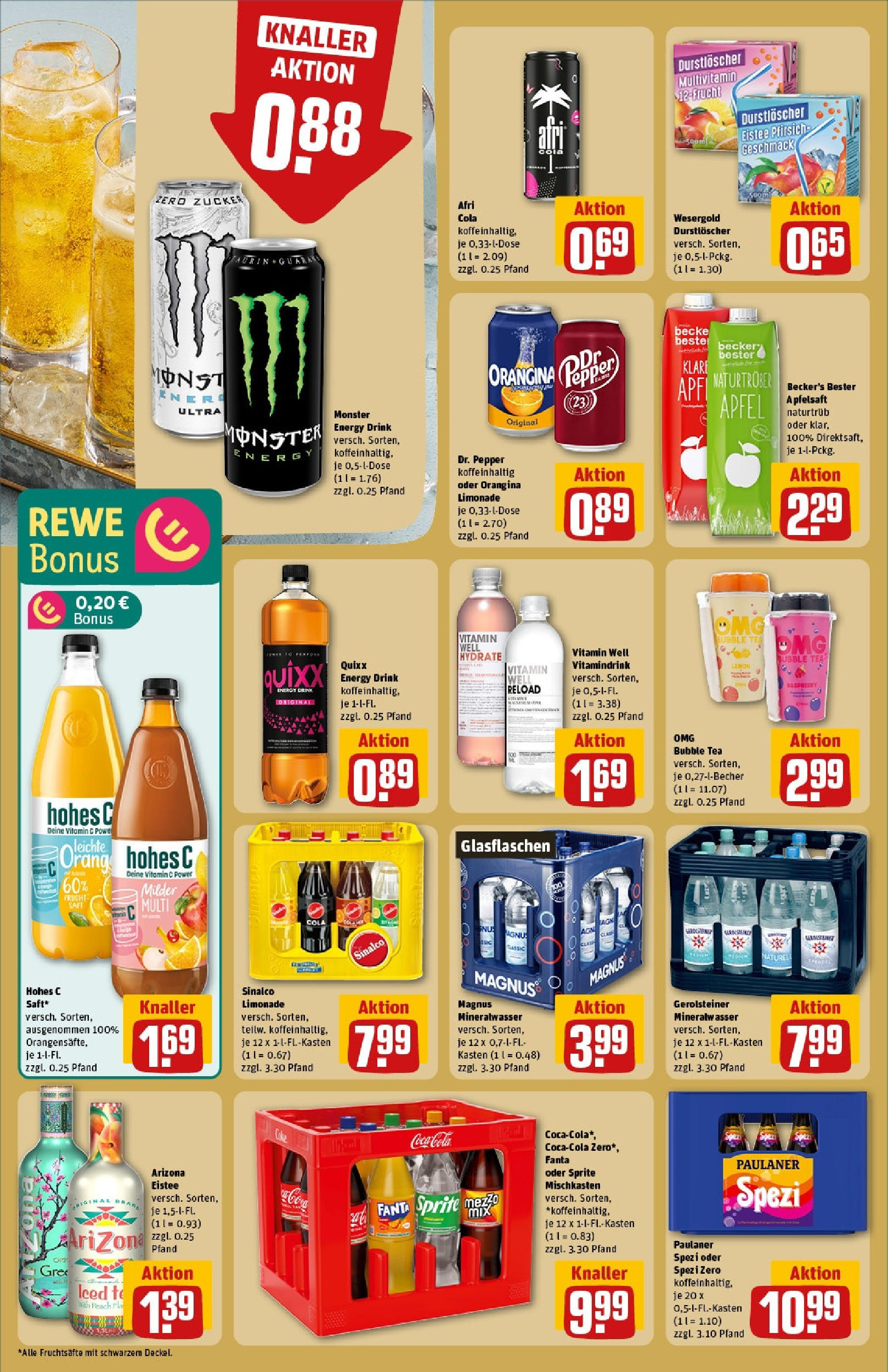 REWE Prospekt ab 08.06.2025 zum Blättern » Angebote | Seite: 16 | Produkte: Durstloscher, Mineralwasser, Apple, Gerolsteiner