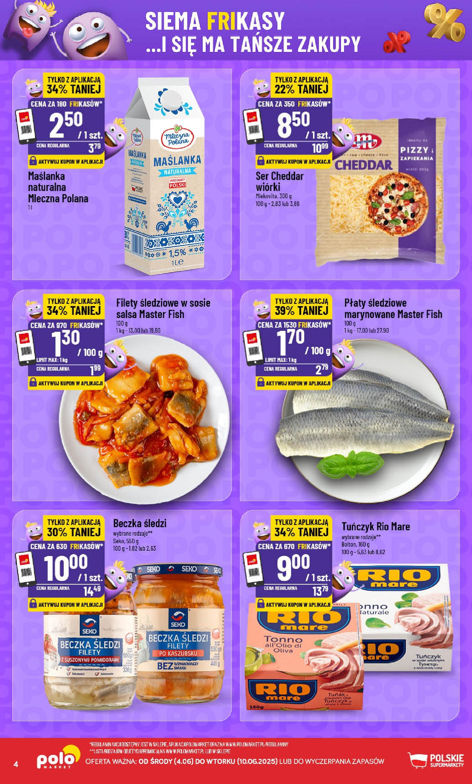 POLOmarket gazetka od jutra (04.06.2025) - Nowa PDF | Strona: 4 | Produkty: Maślanka, Ser, Cheddar, Ser cheddar