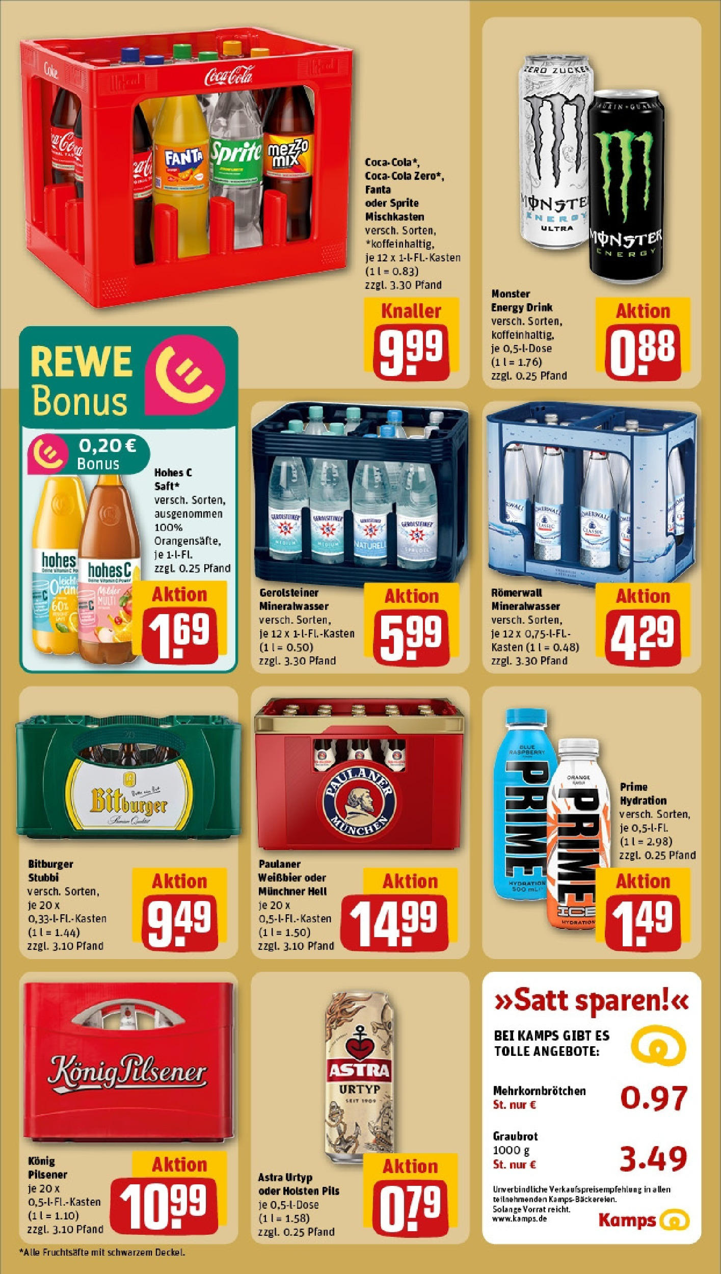 REWE Prospekt ab 08.06.2025 zum Blättern » Angebote | Seite: 14 | Produkte: Weißbier, Astra, Zucker, Paulaner