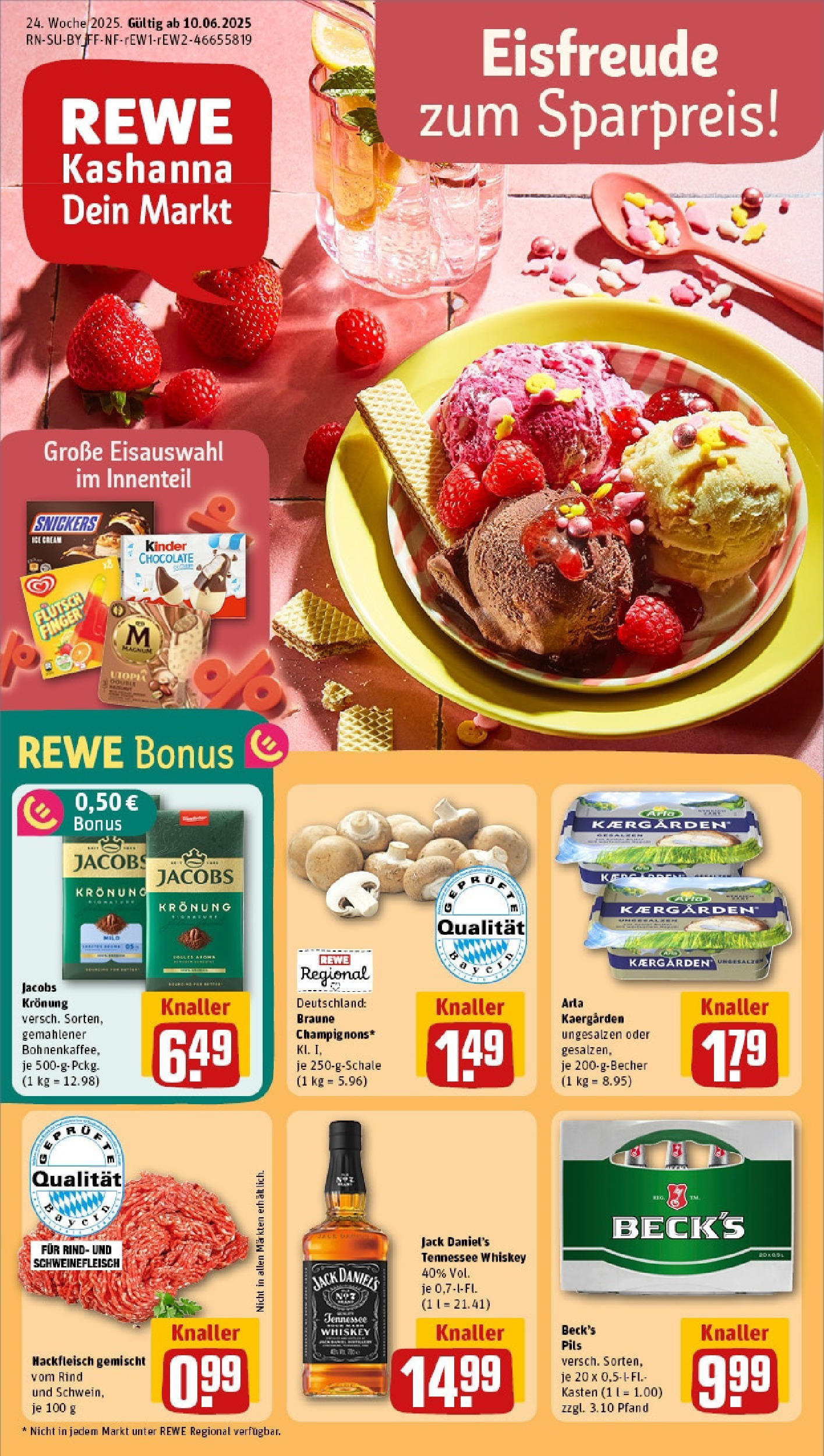 REWE Prospekt ab 08.06.2025 nächste Woche - Prospekt Memmingen Vorschau von dem Prospekt des Geschäftes Rewe, gültig ab dem 08.06.2025