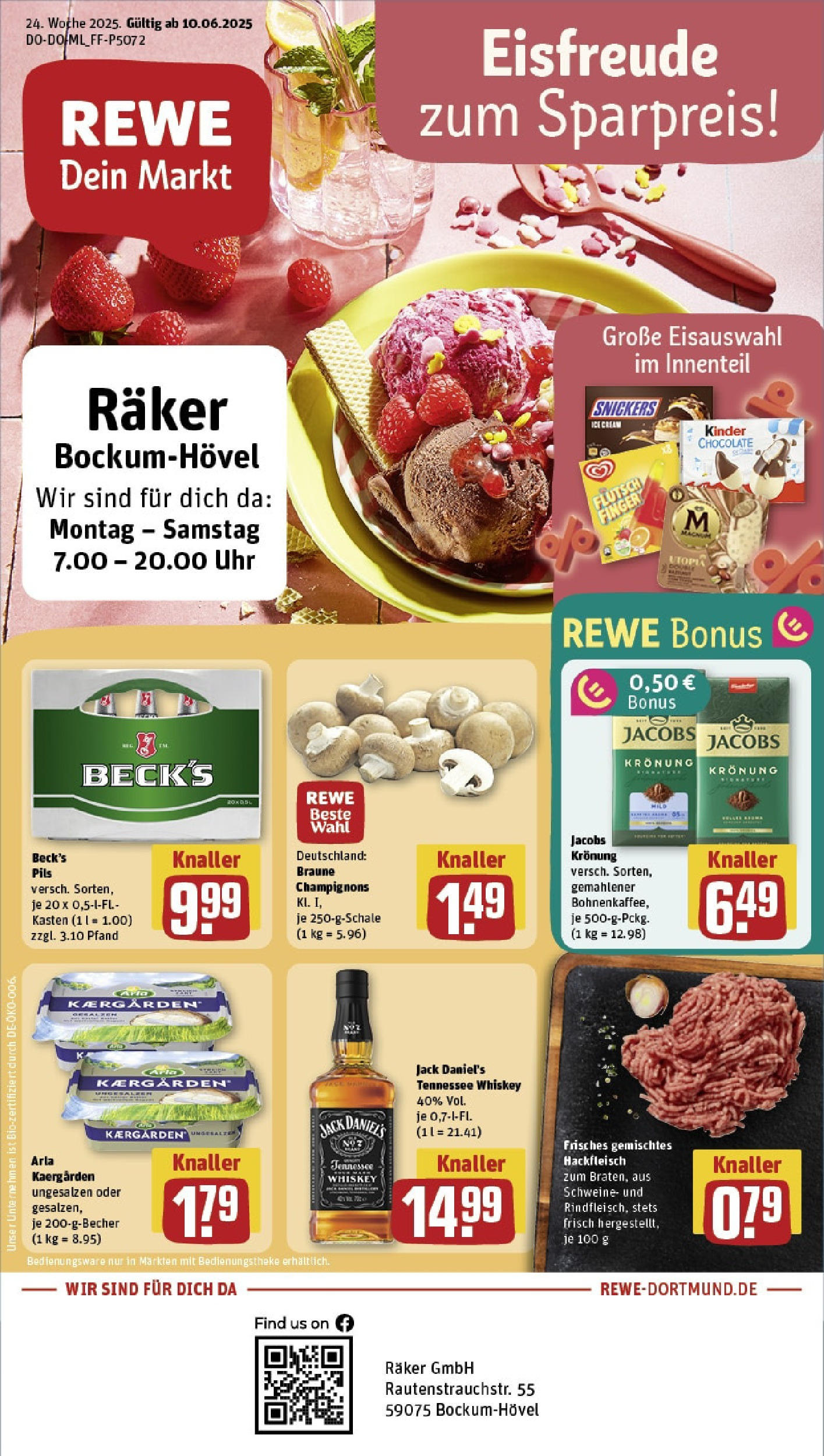 REWE Prospekt ab 08.06.2025 nächste Woche - Prospekt Hamm Vorschau von dem Prospekt des Geschäftes Rewe, gültig ab dem 08.06.2025