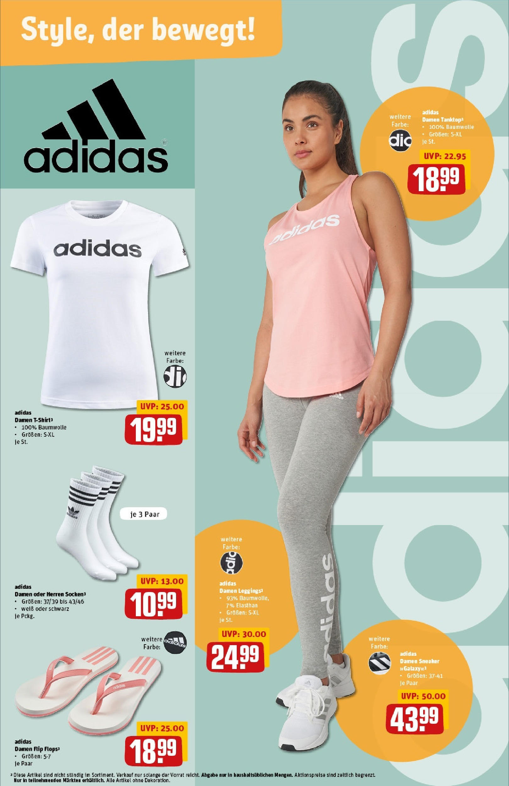 REWE Prospekt ab 08.06.2025 zum Blättern » Angebote | Seite: 37 | Produkte: T-Shirt, Flip Flops, Leggings, Flops
