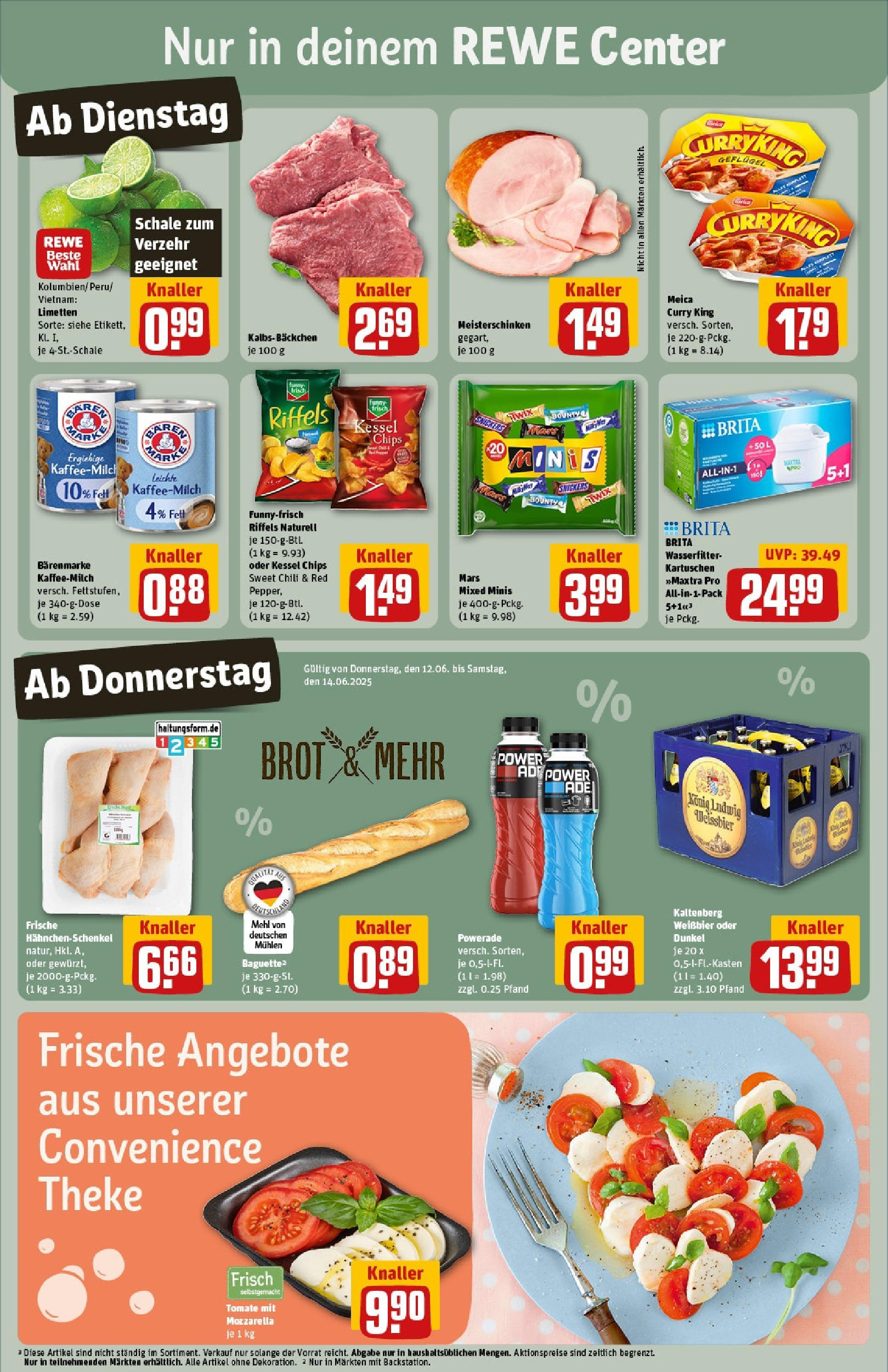 REWE Prospekt ab 08.06.2025 zum Blättern » Angebote | Seite: 3 | Produkte: Mehl, Funny frisch, Meica, Powerade