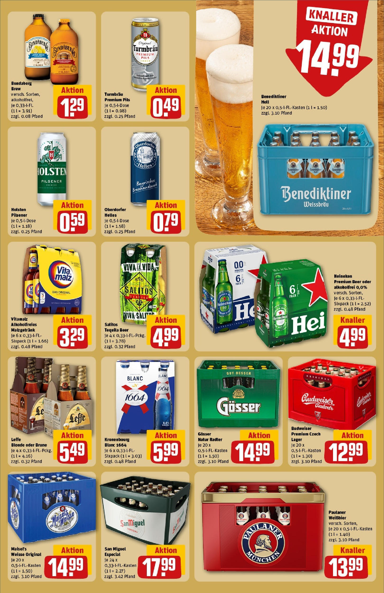 REWE Prospekt ab 08.06.2025 zum Blättern » Angebote | Seite: 23 | Produkte: Pils, Benediktiner hell, Tequila, Radler