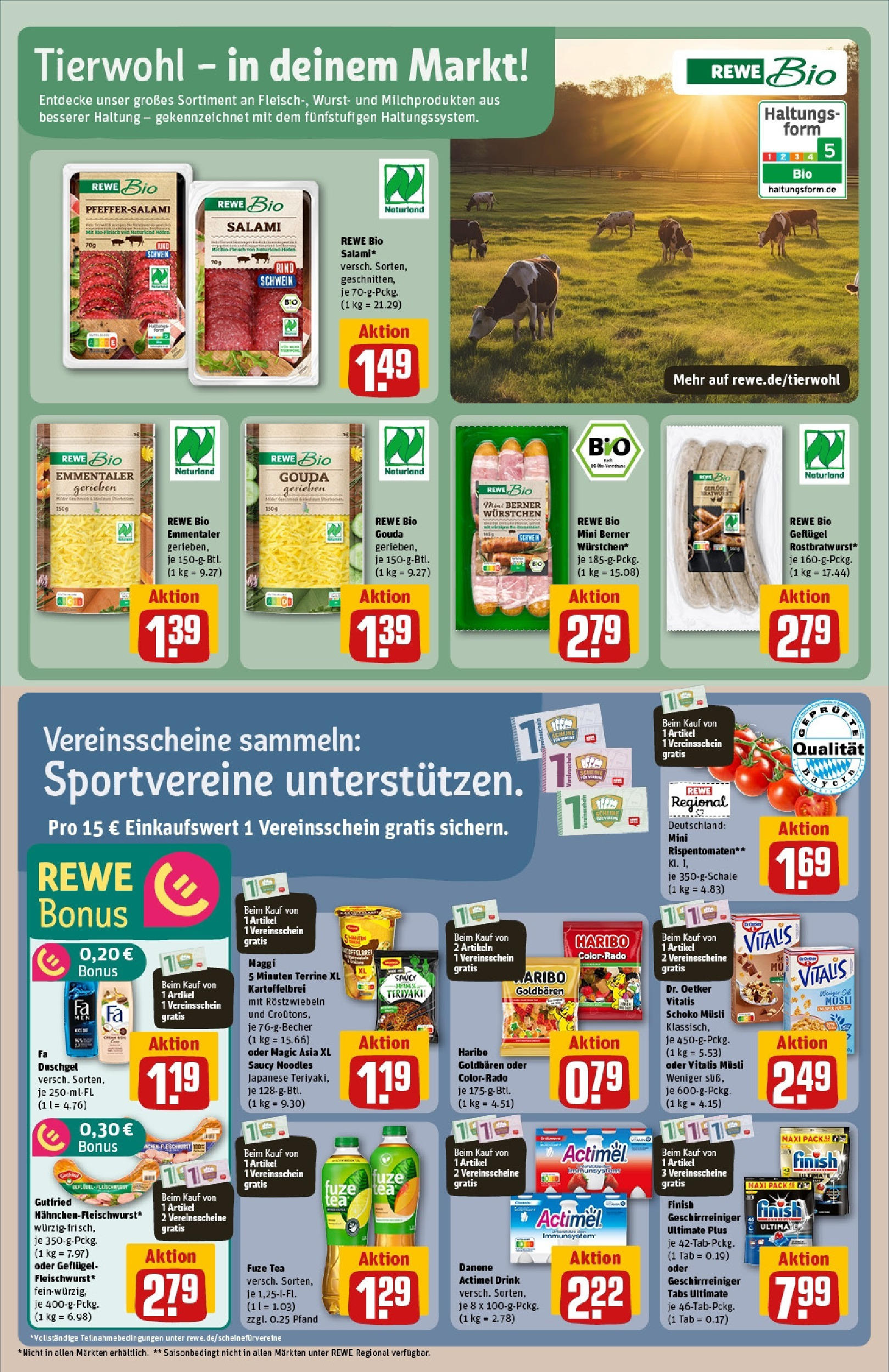 REWE Prospekt ab 08.06.2025 zum Blättern » Angebote | Seite: 25 | Produkte: Musli, Haribo, Gouda, Fa duschgel