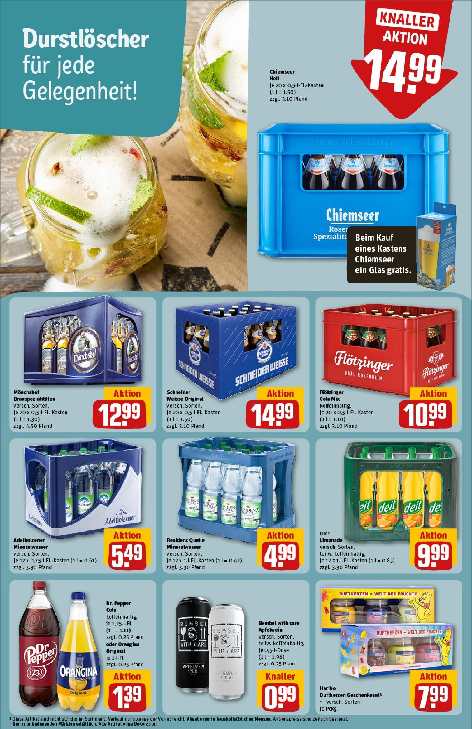 REWE Prospekt ab 08.06.2025 zum Blättern » Angebote | Seite: 21 | Produkte: Durstloscher, Haribo, Cola, Limonade