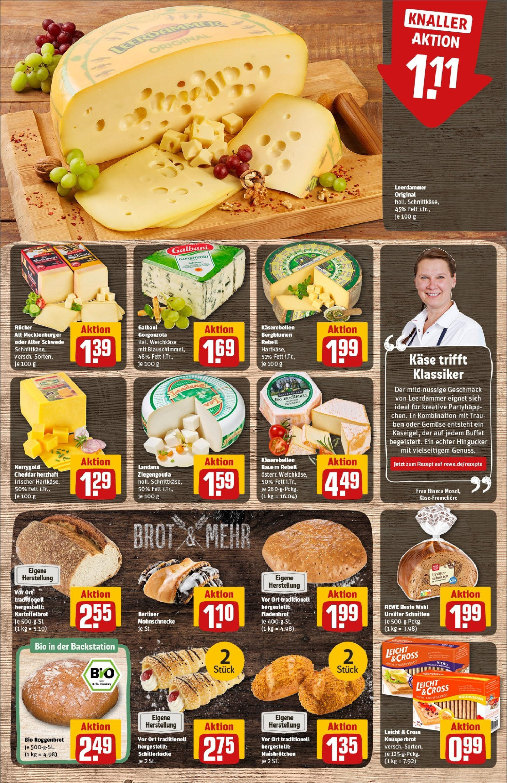 REWE Prospekt ab 08.06.2025 zum Blättern » Angebote | Seite: 11 | Produkte: Berliner, Käse, Leerdammer, Gemüse