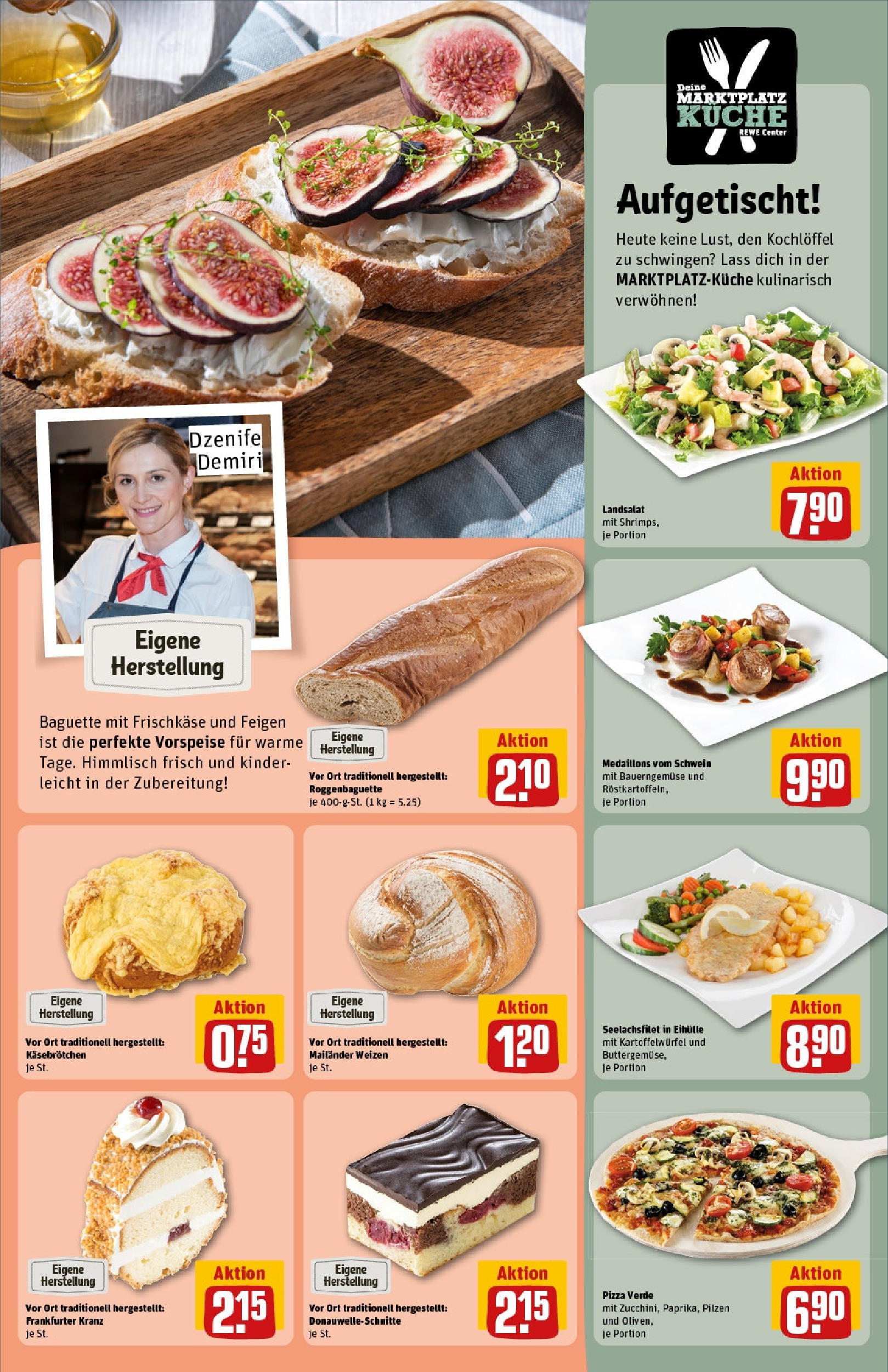 REWE Prospekt ab 08.06.2025 zum Blättern » Angebote | Seite: 13 | Produkte: Küche, Baguette, Pizza, Frischkase
