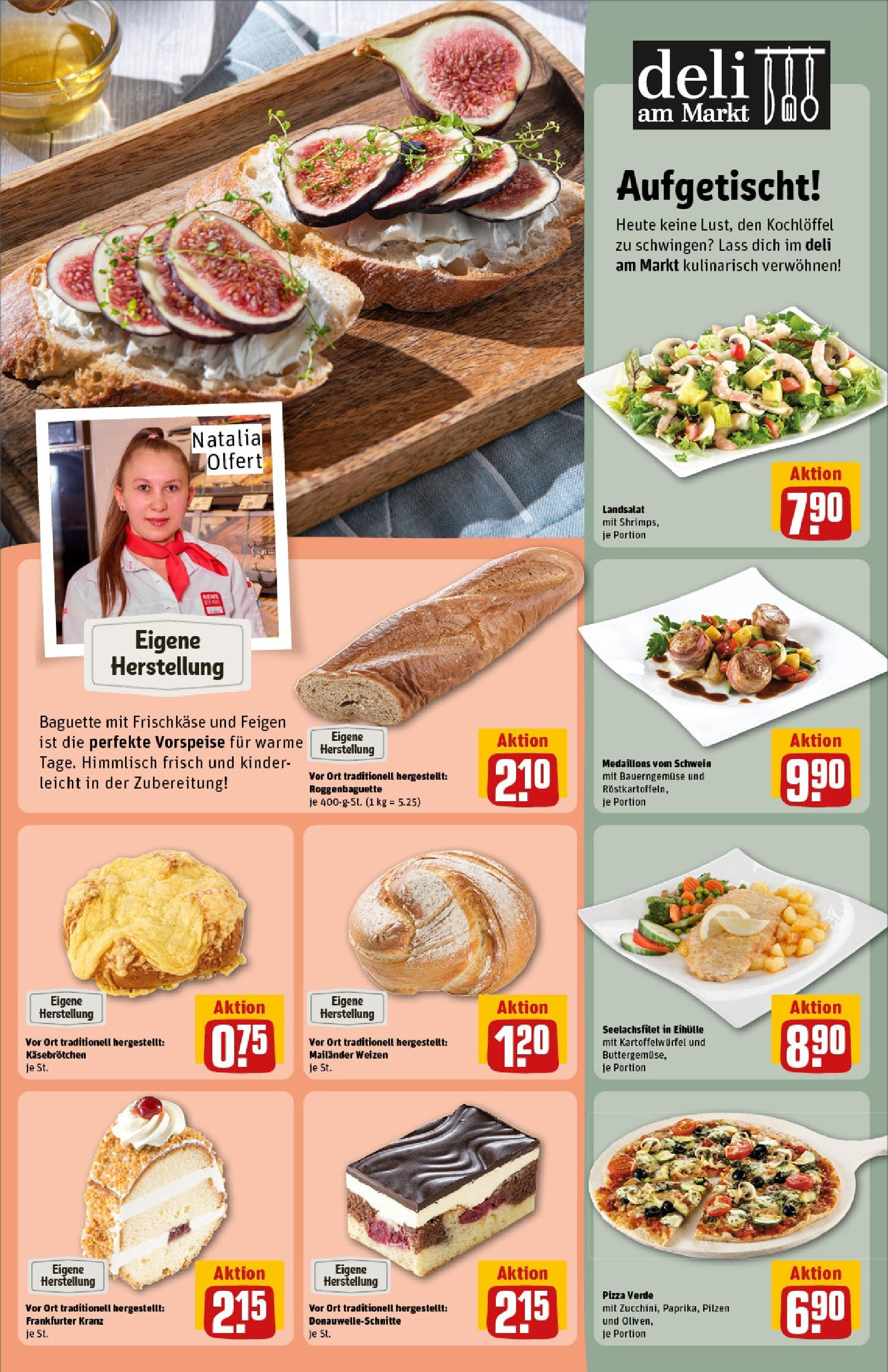 REWE Prospekt ab 08.06.2025 zum Blättern » Angebote | Seite: 13 | Produkte: Baguette, Pizza, Frischkase