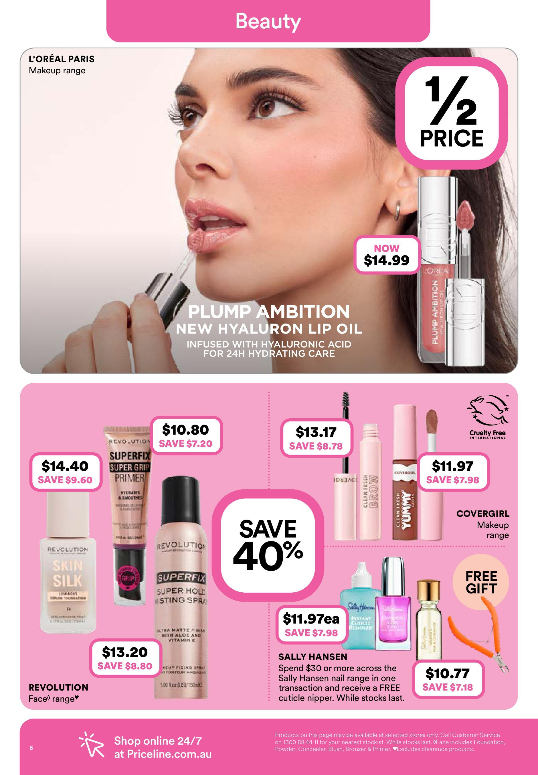 Priceline Pharmacy  Catalogue  - 04/06/2025 > weekly / monthly specials | Page: 7 | Products: Concealer, Blush, Cream, Accessories