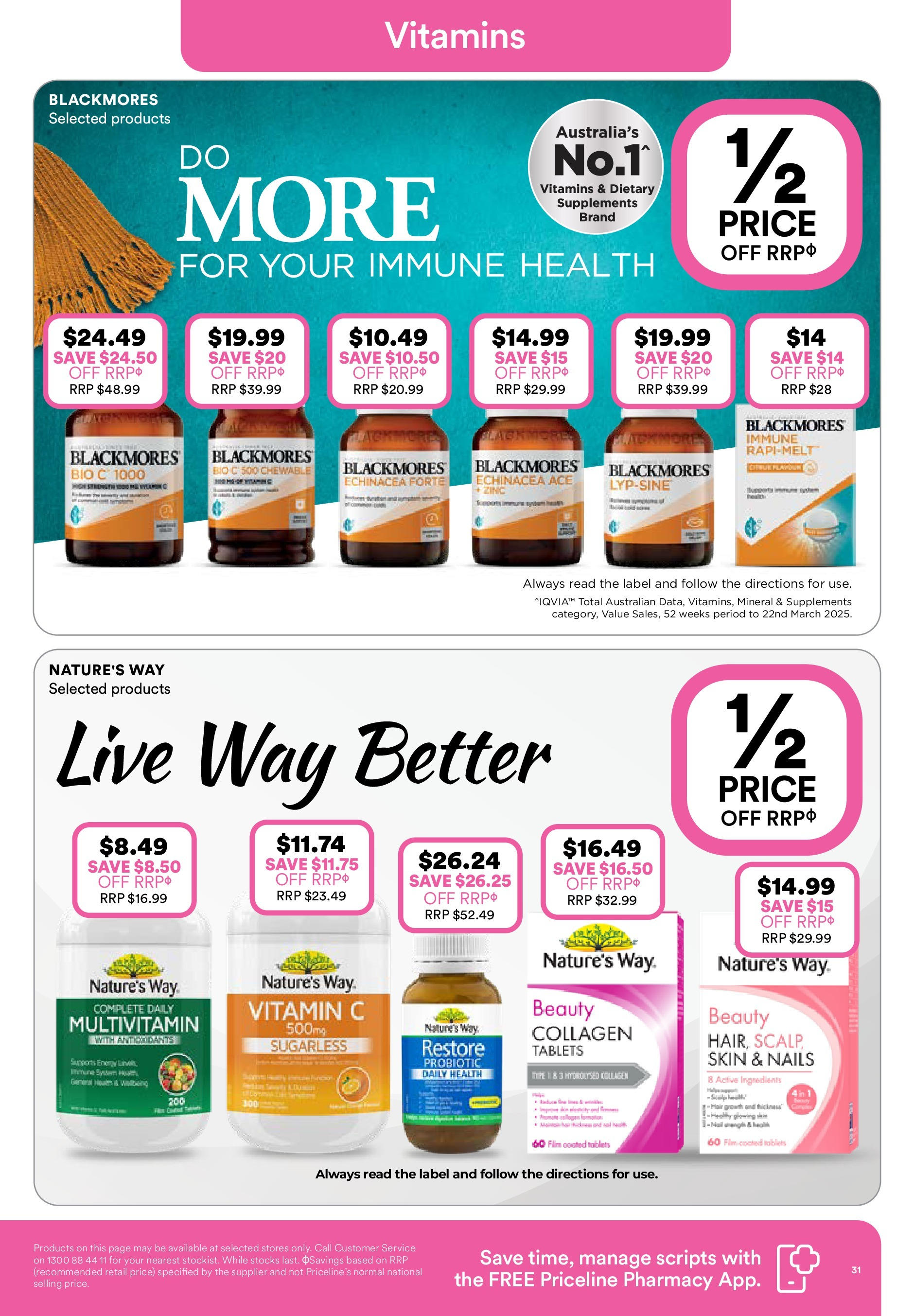 Priceline Pharmacy  Catalogue  - 04/06/2025 > weekly / monthly specials | Page: 32 | Products: Compression, Pince de crabe, Homard americain, Pain relief