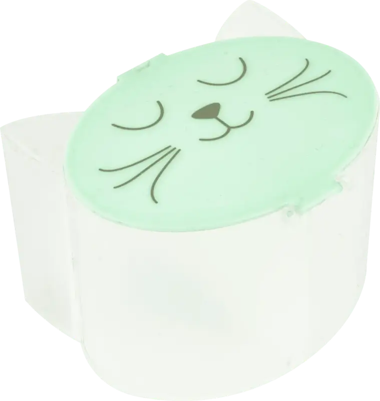 Stylex Pinselbecher Katze, mint (9,3x8,5x7 cm)