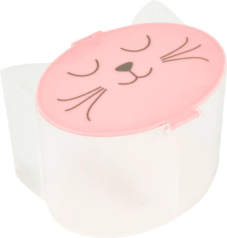 Stylex Pinselbecher Katze rosa, (9,3x8,5x7 cm)