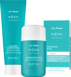 M. Asam Gesichtspflegeset Aqua Intense Hyaluron 2tlg, Gesichtsserum Stick + Reinigungsgel