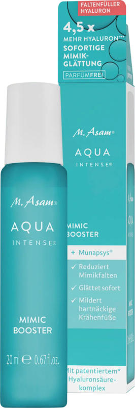 M. Asam Gesichtspflegeset Aqua Intense Hyaluron 2tlg, Gesichtsserum Mimic + Reinigungsgel
