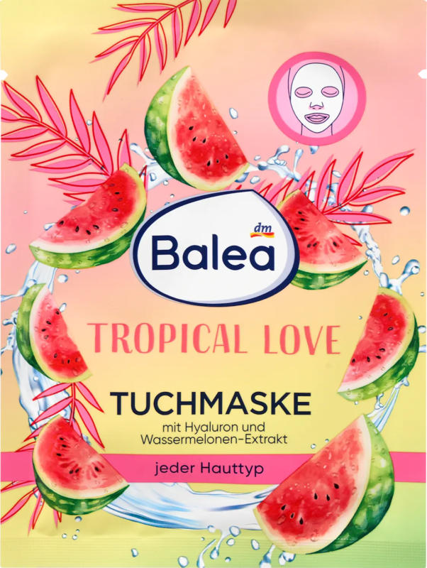 Balea Tuchmaske Tropical Love Wassermelone