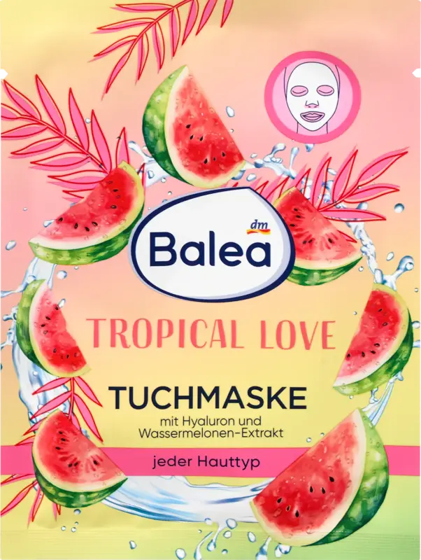 Balea Tuchmaske Tropical Love Wassermelone