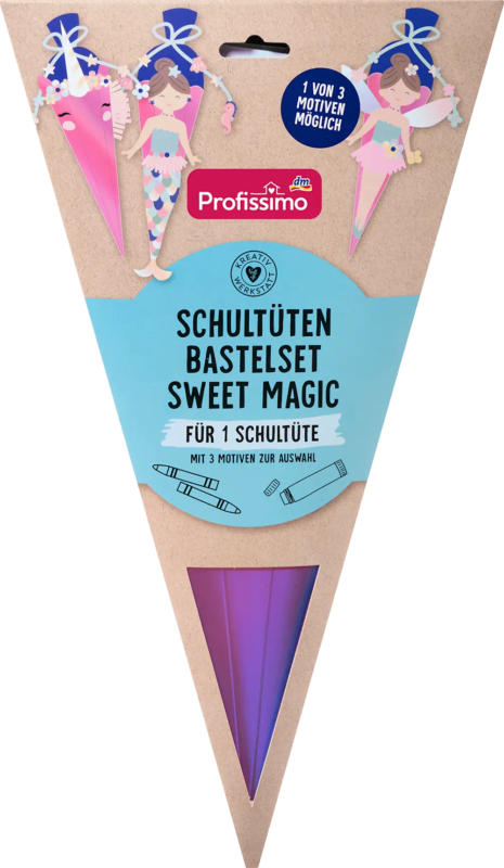 Profissimo Bastelset Schultüte, Unicorn (68x20 cm)