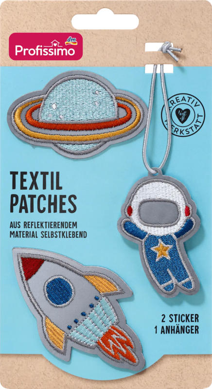 dm home Patches aus Textil Space, selbstklebend/reflektierend