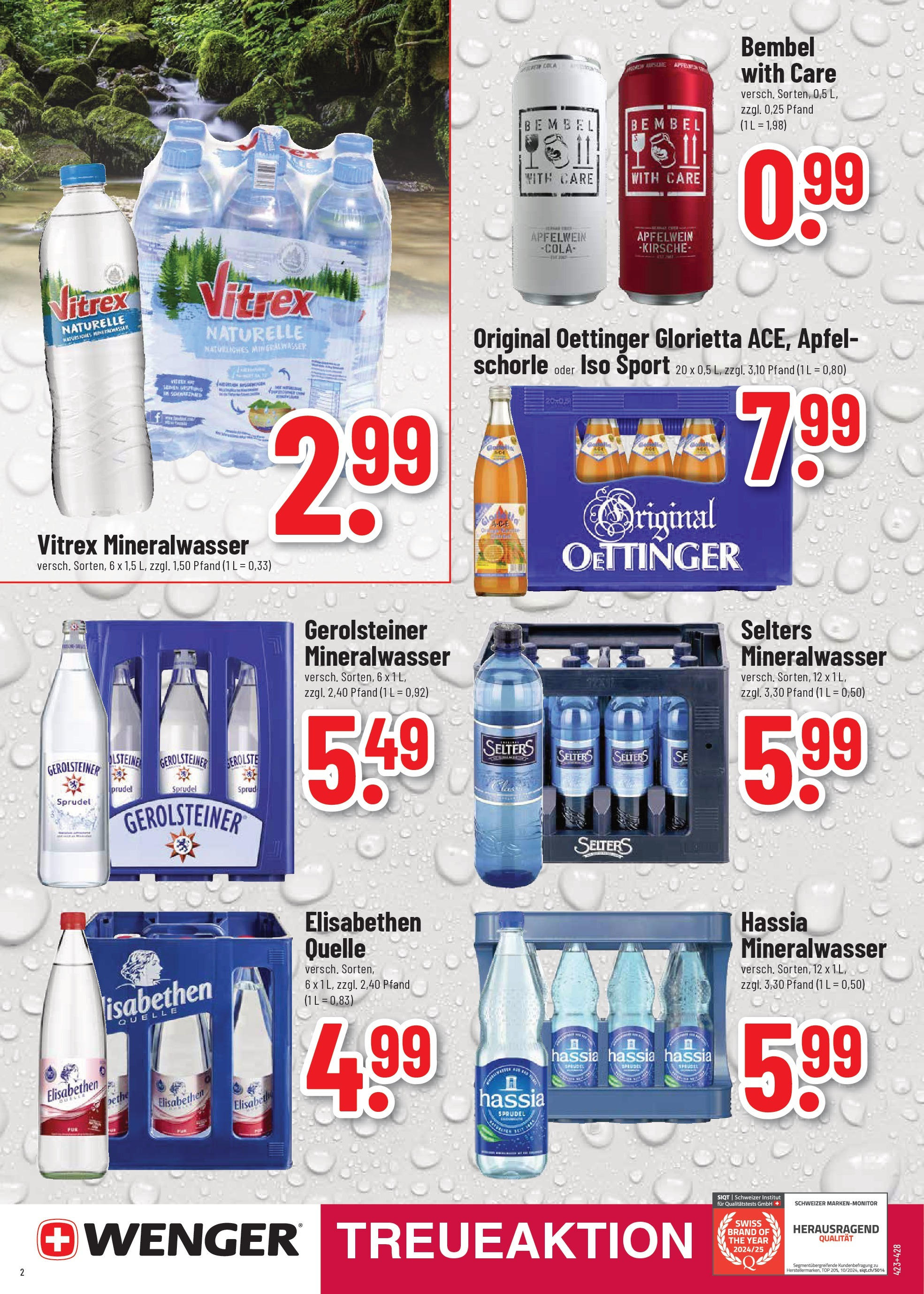 Trinkgut prospekt Frankfurt A.M.	 (ab 08.06.2025) » Angebote online | Seite: 2 | Produkte: Äpfel, Oettinger, Mineralwasser, Gerolsteiner