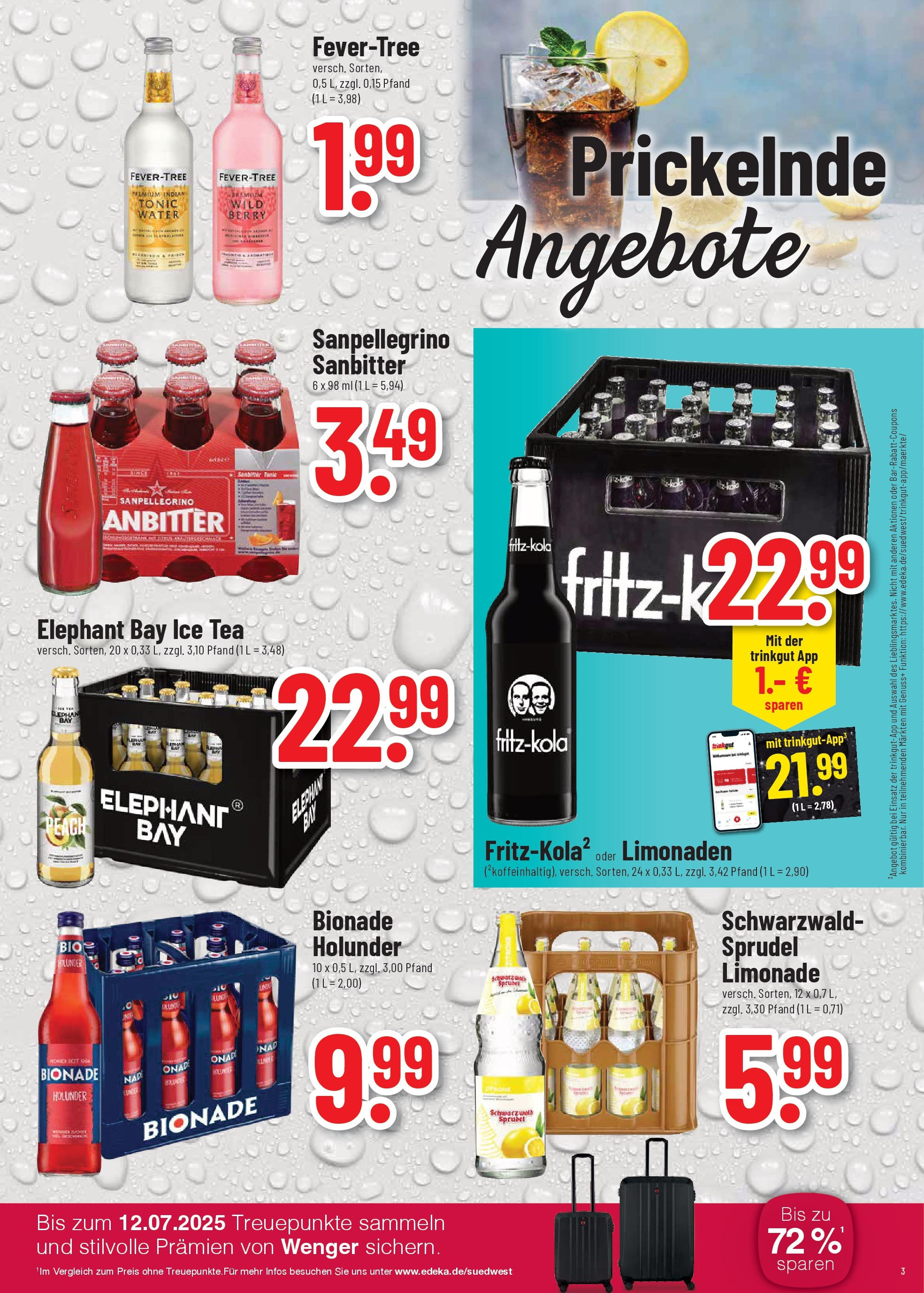 Trinkgut prospekt Worms	 (ab 08.06.2025) » Angebote online | Seite: 3 | Produkte: Limonade, Bionade