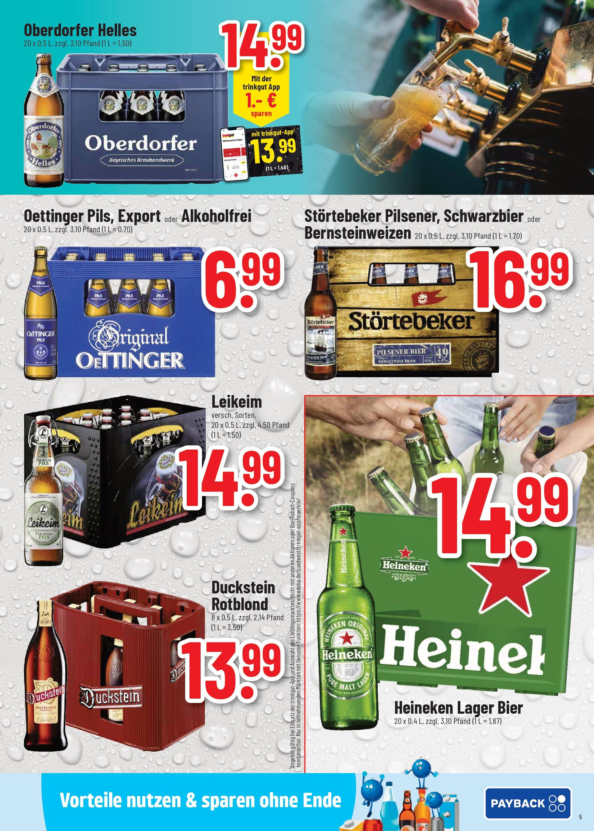 Trinkgut prospekt Worms	 (ab 08.06.2025) » Angebote online | Seite: 5 | Produkte: Bier, Pils, Oettinger, Heineken