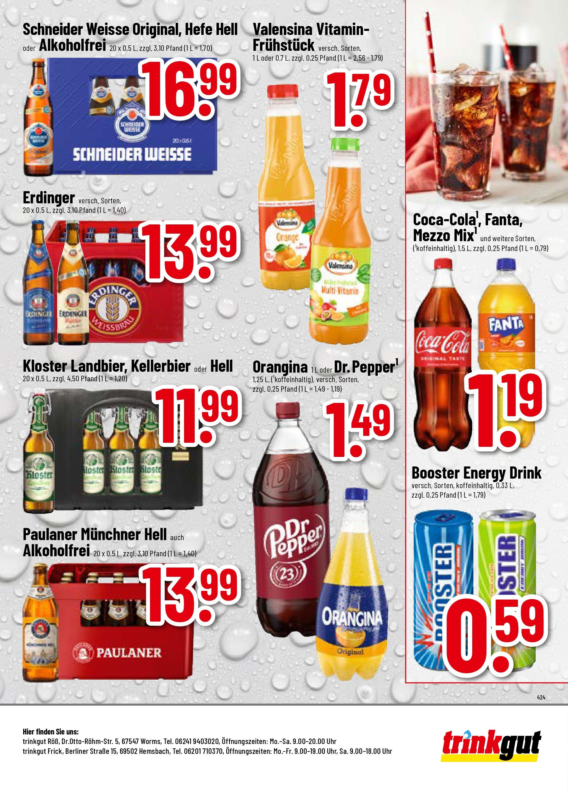 Trinkgut prospekt Worms	 (ab 08.06.2025) » Angebote online | Seite: 9 | Produkte: Berliner, Fanta, Cola, Energy