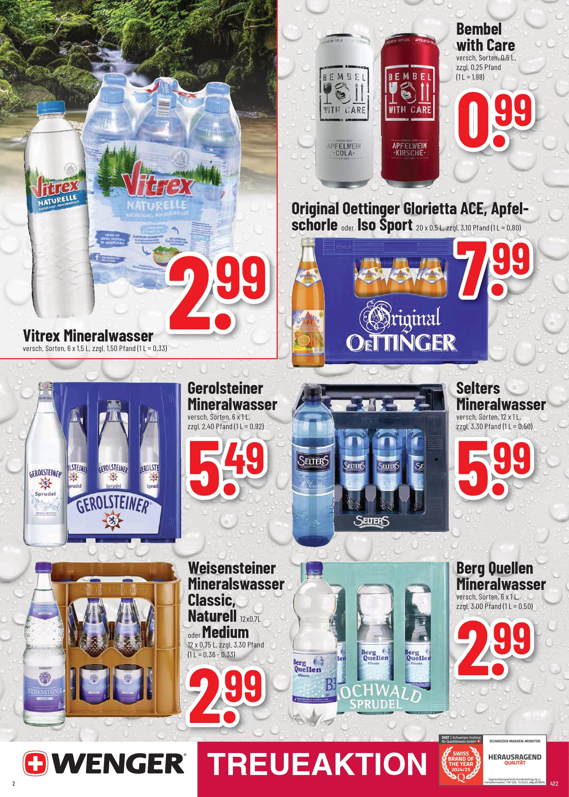 Trinkgut prospekt Dillingen	 (ab 08.06.2025) » Angebote online | Seite: 2 | Produkte: Cola, Oettinger, Mineralwasser, Gerolsteiner