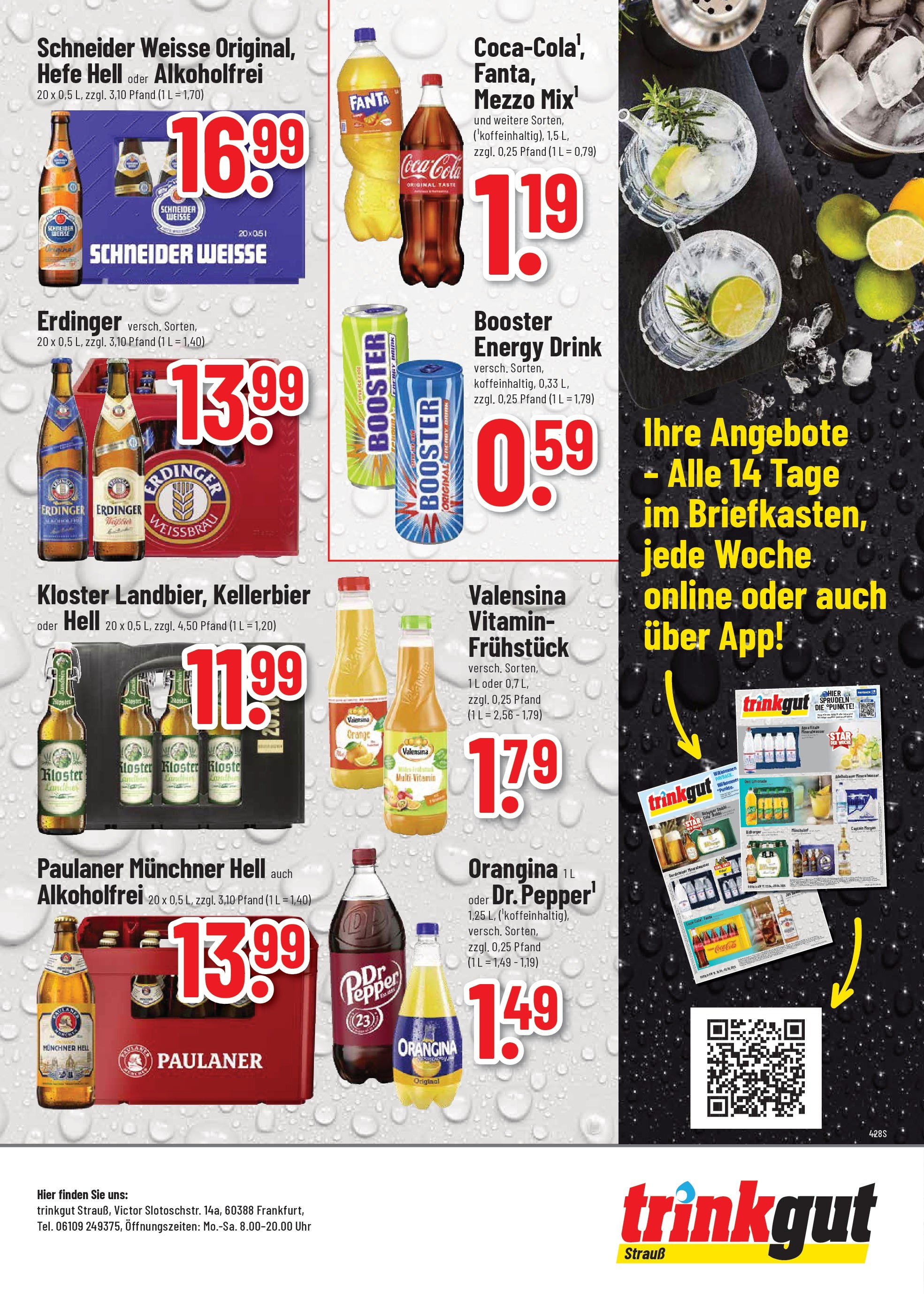 Trinkgut prospekt Frankfurt A.M.	 (ab 08.06.2025) » Angebote online | Seite: 8 | Produkte: Coca cola, Cola, Energy, Valensina
