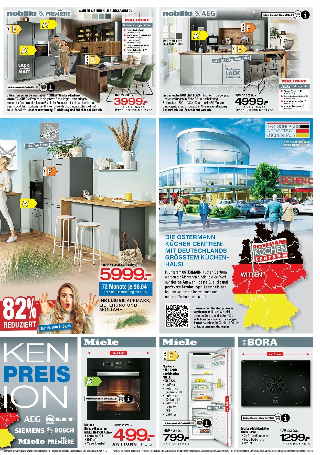 Ostermann - Möbel Ostermann: Neue Möbel wirken Wunder. (ab 13.06.2025) zum Blättern | Seite: 4 | Produkte: Bosch, Geschirrspüler, Kühlschrank, Kuchen