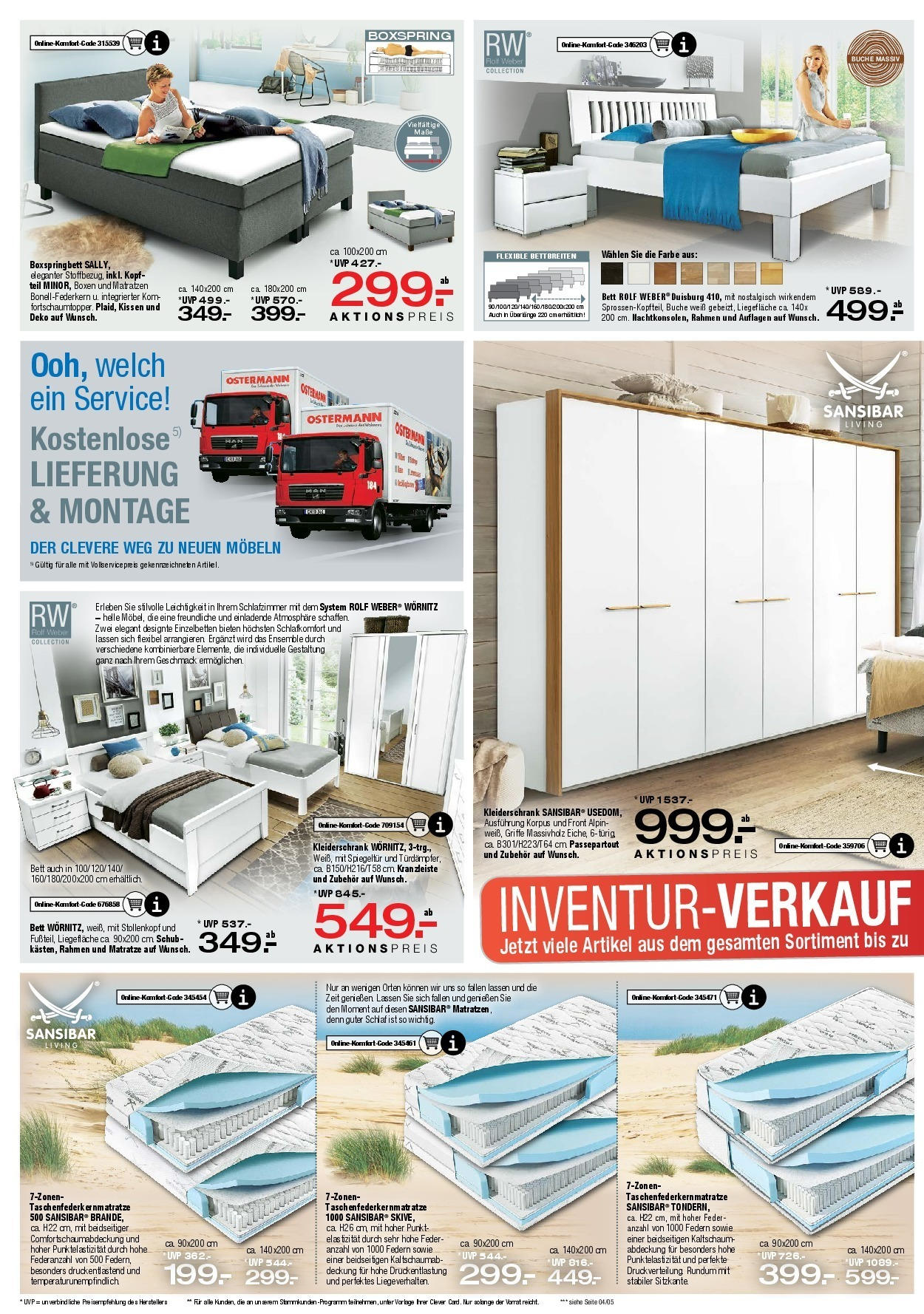 Ostermann - Möbel Ostermann: Neue Möbel wirken Wunder. (ab 13.06.2025) zum Blättern | Seite: 7 | Produkte: Bett, Matratze, Kleiderschrank, Boxspringbett