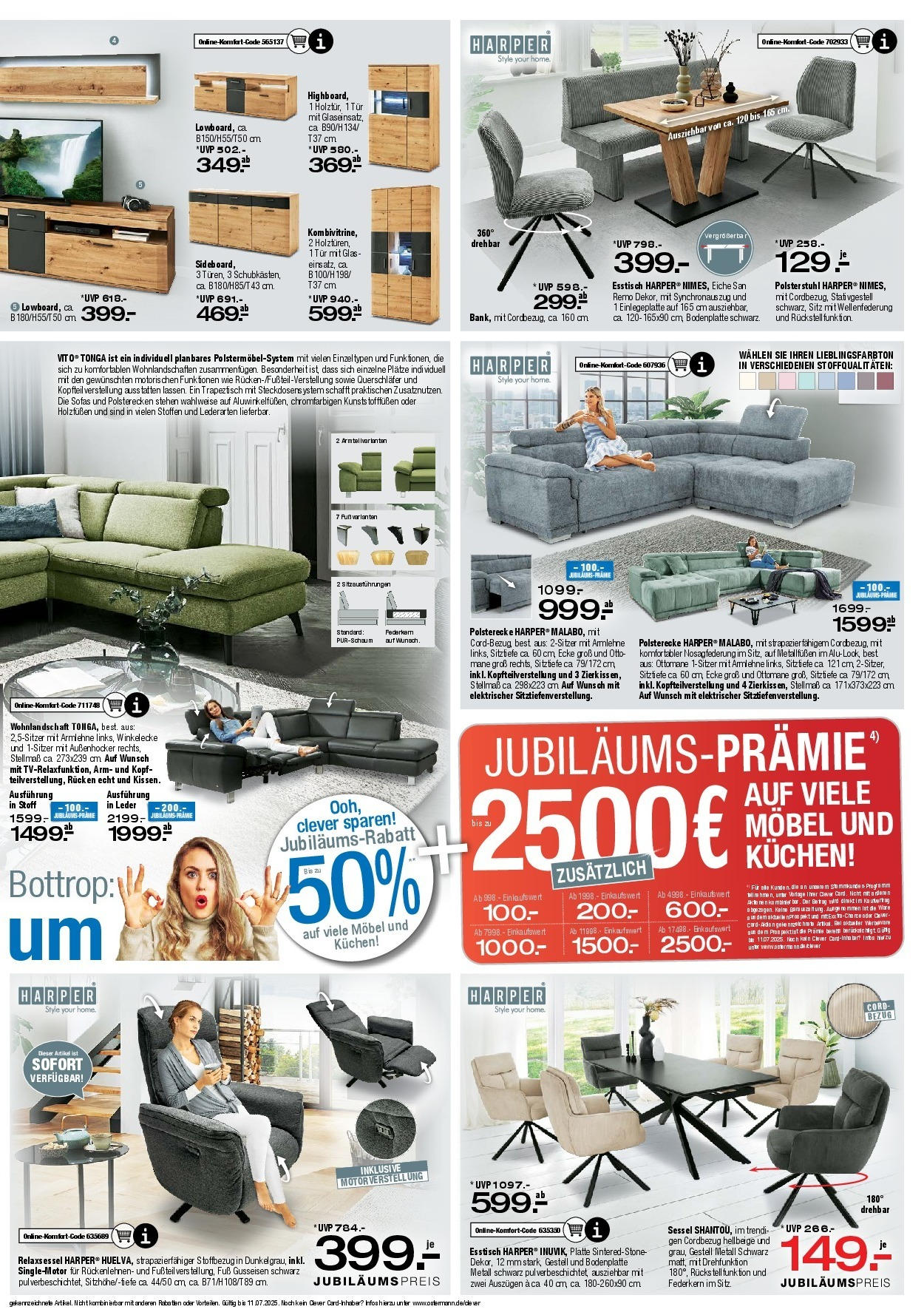 Ostermann - Möbel Ostermann: Neue Möbel wirken Wunder. (ab 13.06.2025) zum Blättern | Seite: 2 | Produkte: Relaxsessel, Esstisch, Sessel, Kuchen