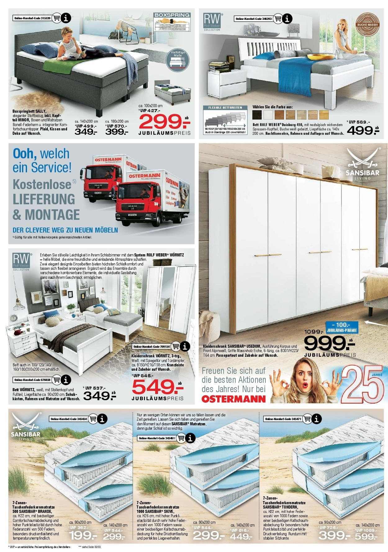 Ostermann - Möbel Ostermann: Neue Möbel wirken Wunder. (ab 13.06.2025) zum Blättern | Seite: 7 | Produkte: Matratze, Kissen, Kleiderschrank, Boxspringbett