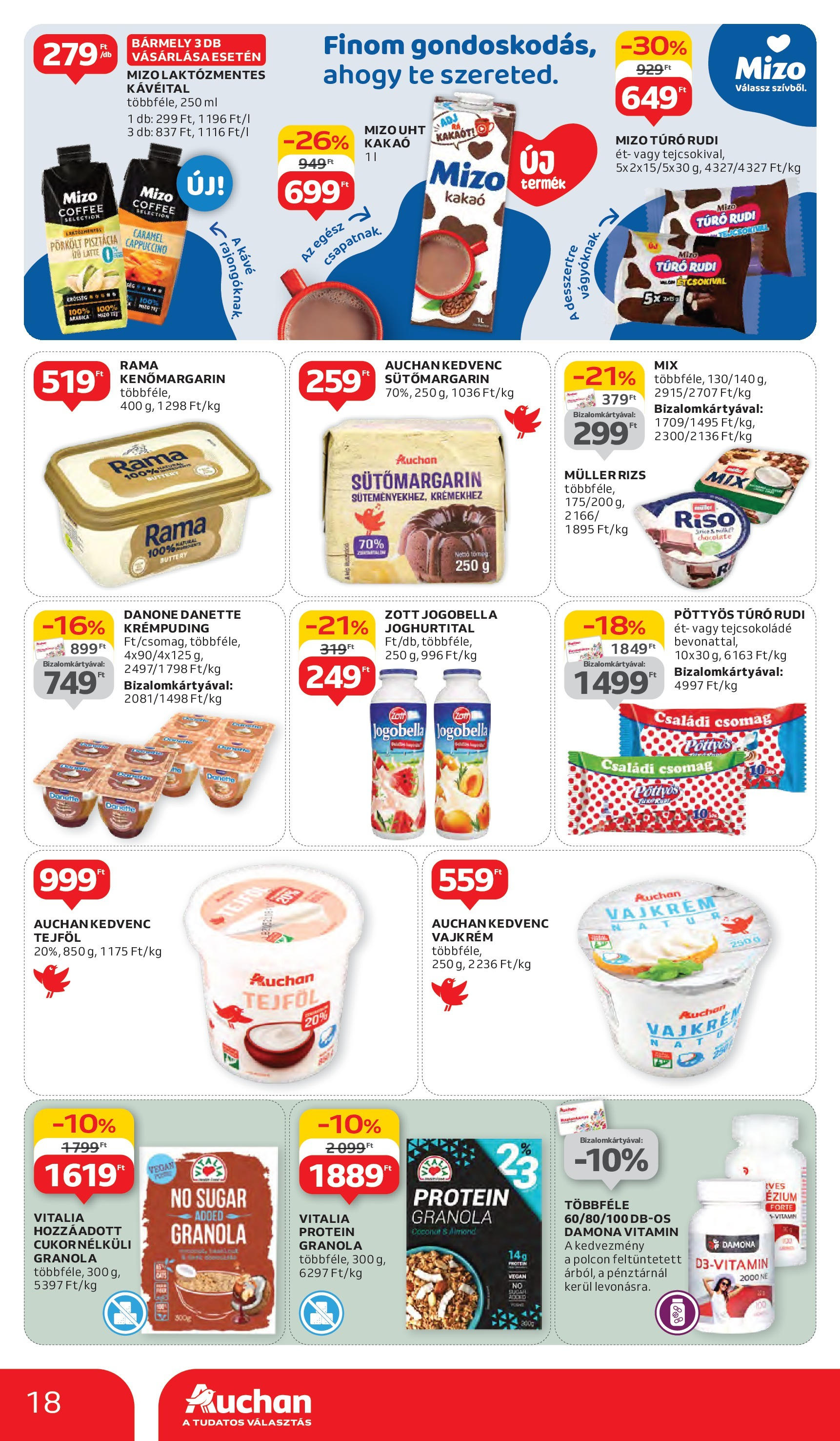 Auchan Akciós újság - 2025.06.05. -tól/töl > akció, lapozható szórólap 🛍️ | Oldal: 18 | Termékek: Túró rudi, Tejcsokoládé, Rizs, Túró