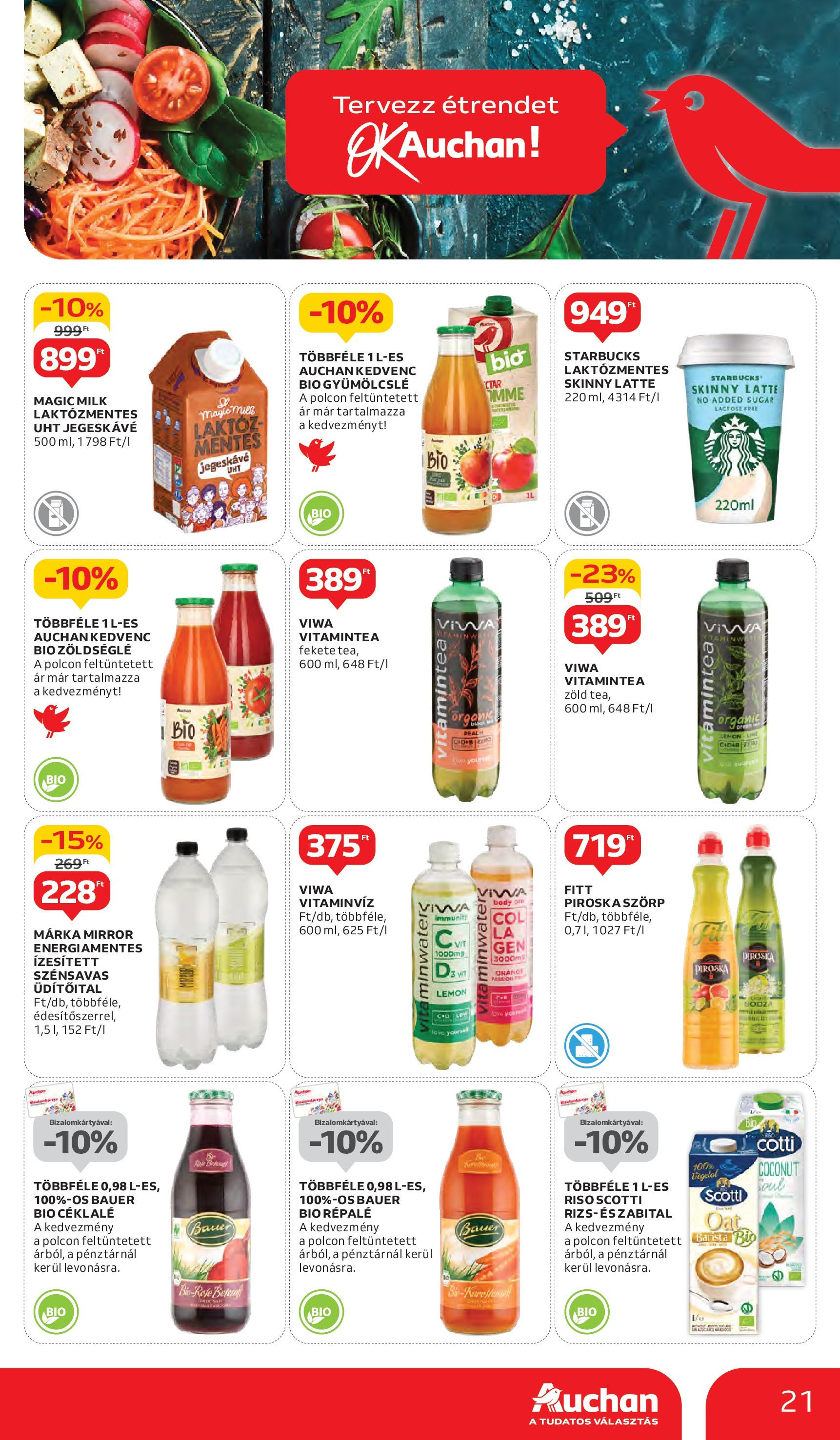 Auchan Akciós újság - 2025.06.05. -tól/töl > akció, lapozható szórólap 🛍️ | Oldal: 21 | Termékek: Body, Jegeskávé, Rizs, Tea