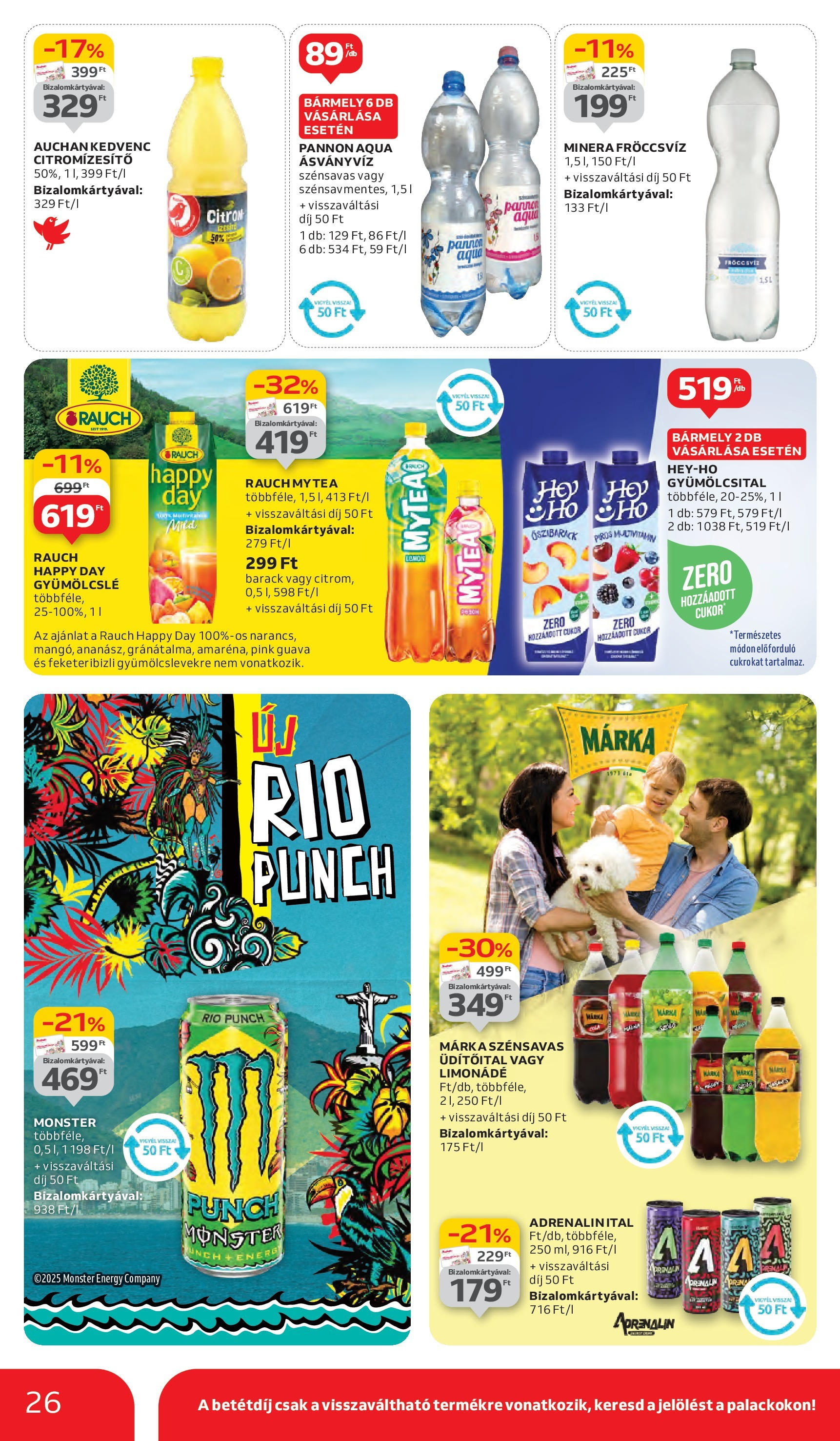 Auchan Akciós újság - 2025.06.05. -tól/töl > akció, lapozható szórólap 🛍️ | Oldal: 26 | Termékek: Őszibarack, Gyümölcslé, Gyümölcsital, Cukor