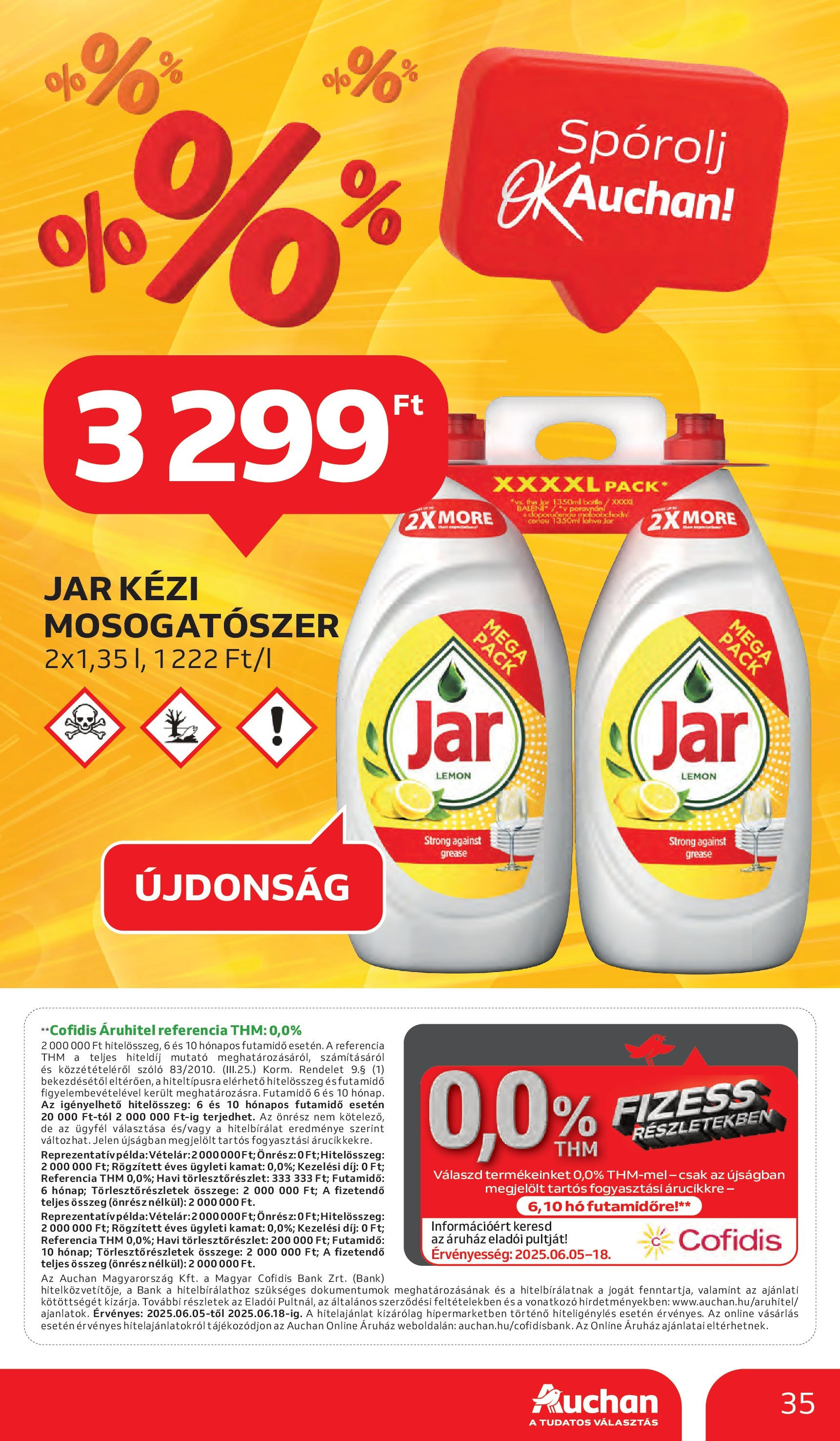 Auchan Akciós újság - 2025.06.05. -tól/töl > akció, lapozható szórólap 🛍️ | Oldal: 35 | Termékek: Szőlő, Mosogatószer
