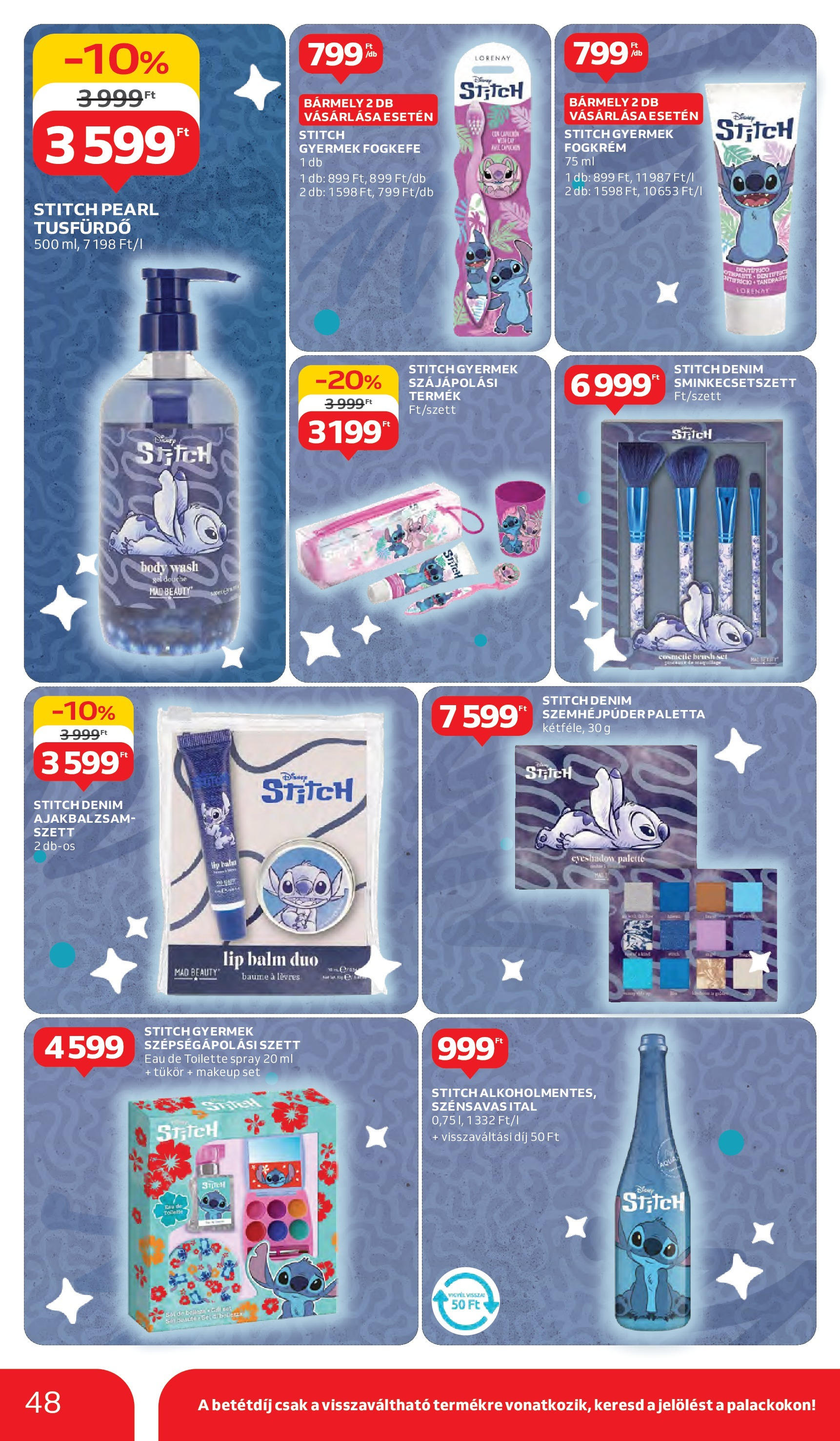 Auchan Akciós újság - 2025.06.05. -tól/töl > akció, lapozható szórólap 🛍️ | Oldal: 48 | Termékek: Body, Szemhéjpúder paletta, Tükör, Fogkrém