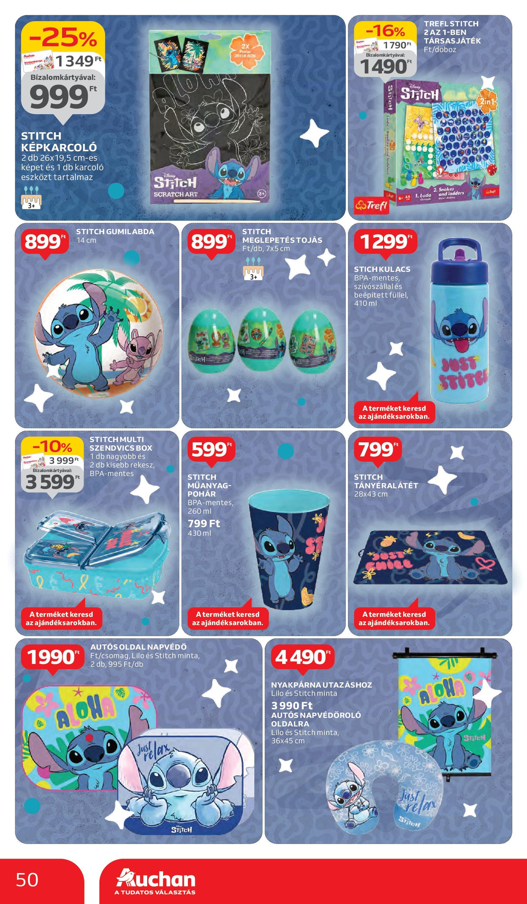 Auchan Akciós újság - 2025.06.05. -tól/töl > akció, lapozható szórólap 🛍️ | Oldal: 50 | Termékek: Kulacs, Tojás, Társasjáték, Pohár