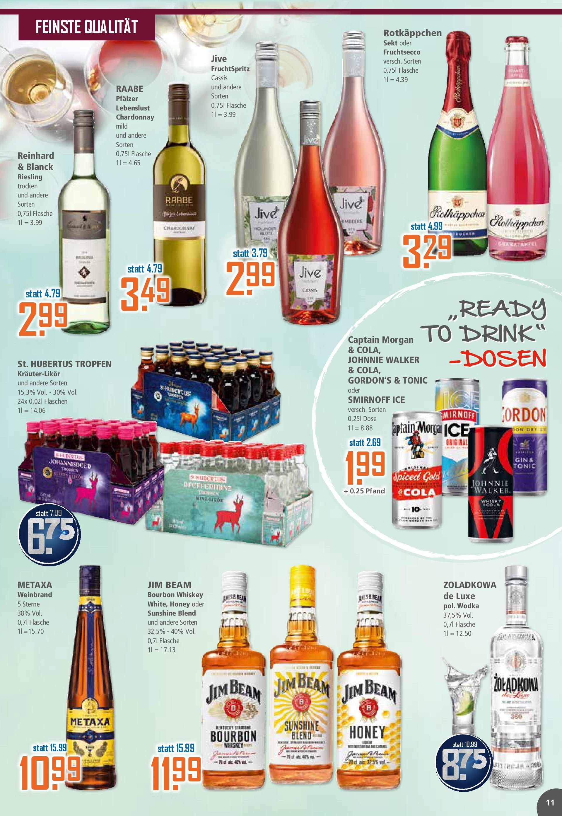 Klaas & Kock - K+K: Wochenangebote (ab 16.06.2025) zum Blättern | Seite: 11 | Produkte: Rotkappchen sekt, Metaxa, Rotkäppchen, Johnnie walker
